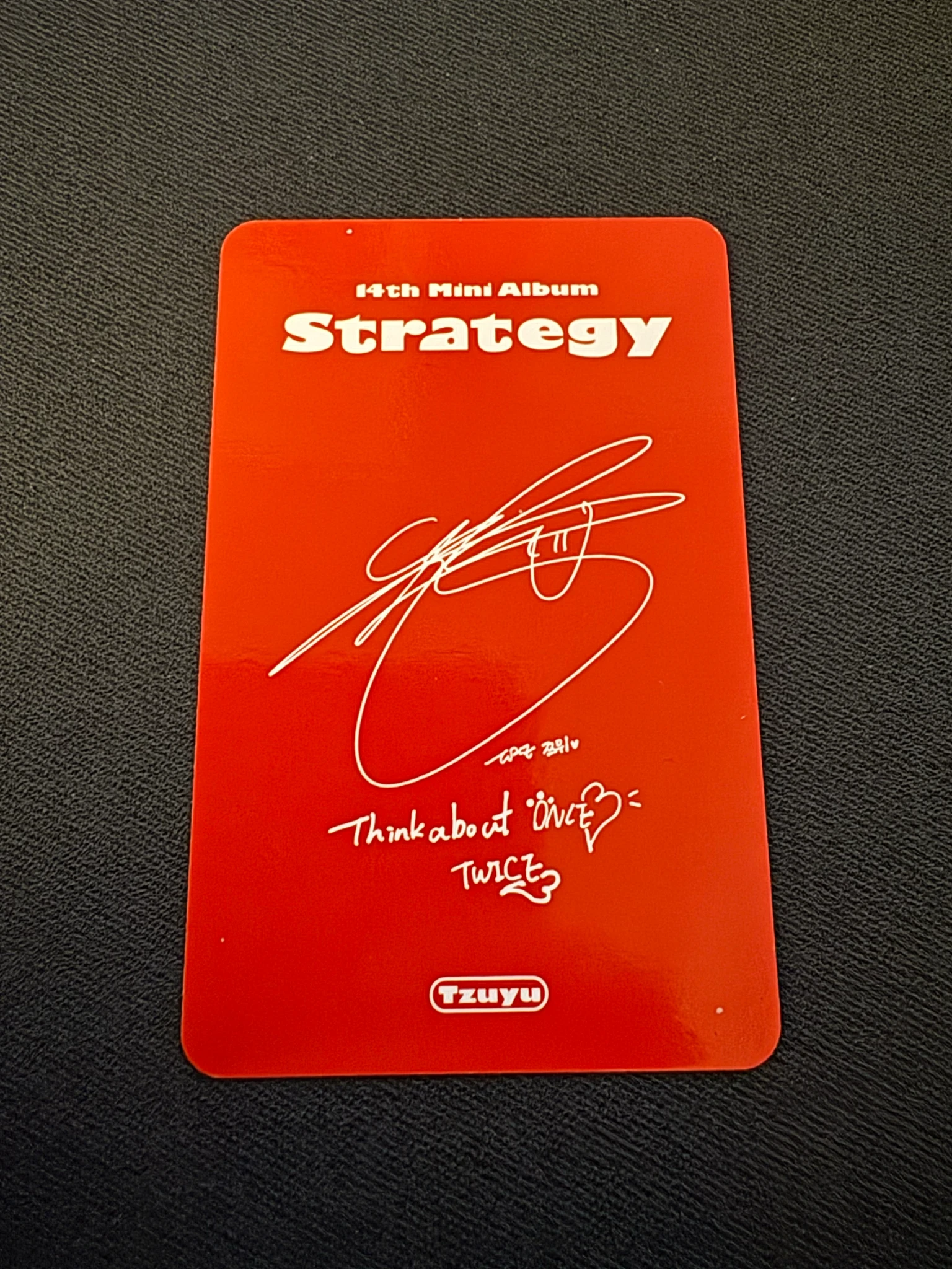 TWICE Tzuyu TWICE - Tzuyu - STRATEGY Album album photocard listing photo 2