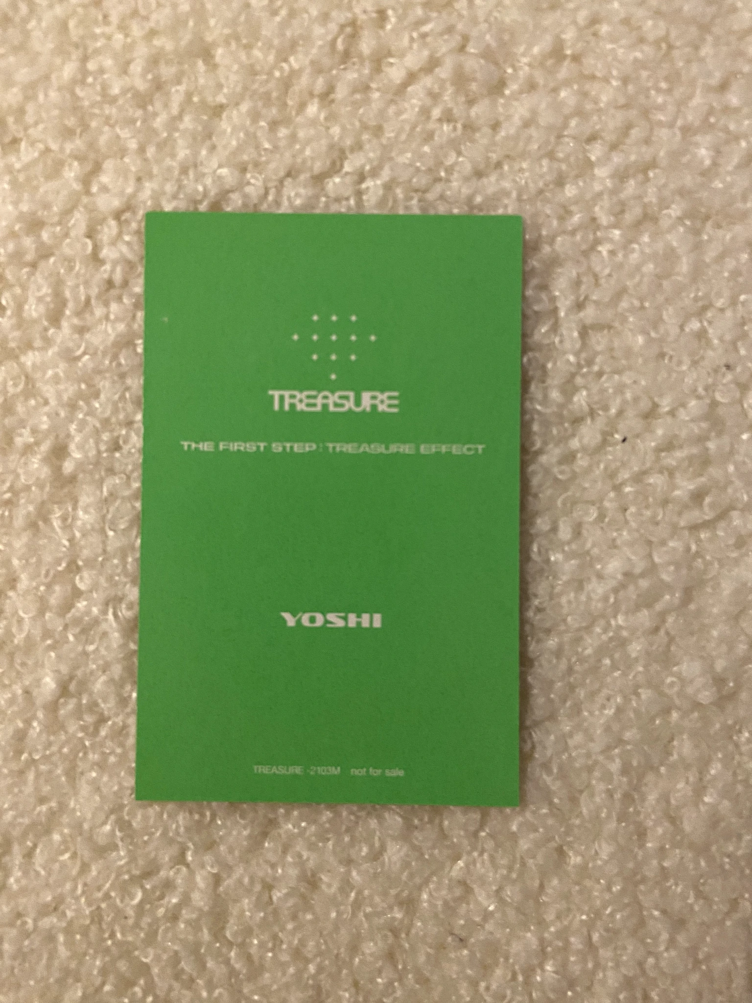 TREASURE Yoshi TREASURE - Yoshi - THE FIRST STEP : TREASURE EFFECT (Japanese Version) Album album photocard C version listing photo 2