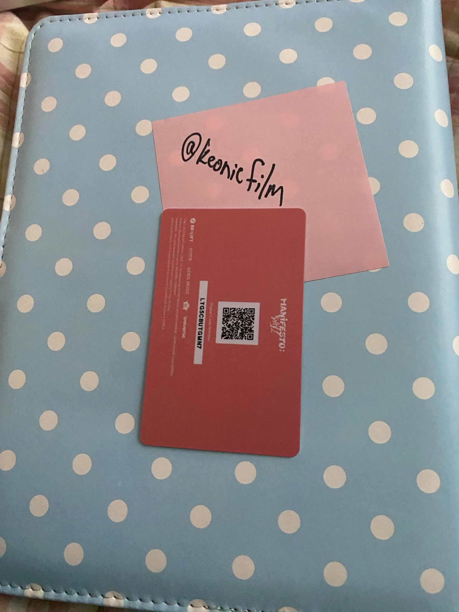 ENHYPEN ENHYPEN - MANIFESTO: DAY 1 Album album photocard korean album weverse album version qr card listing photo 2