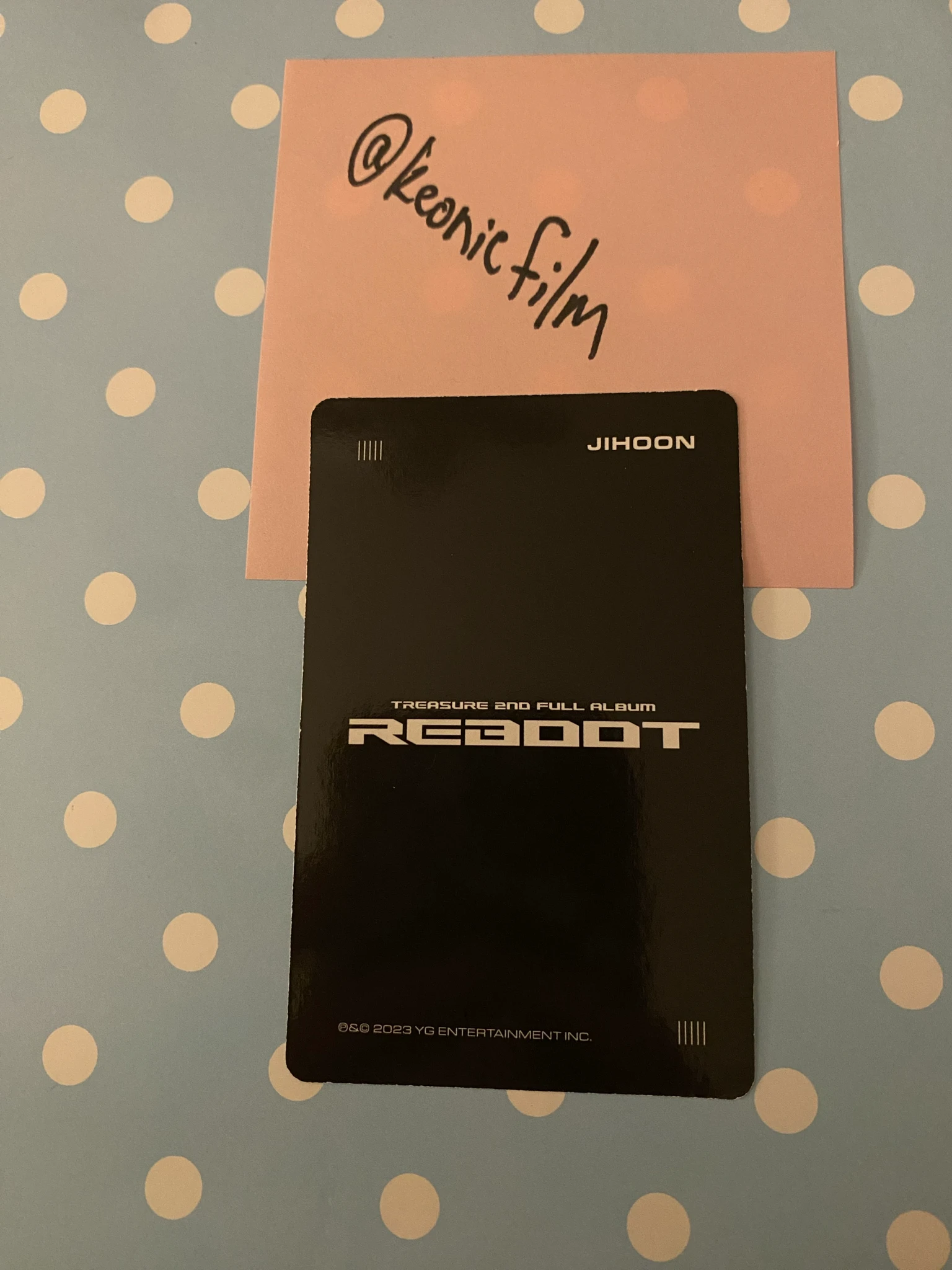 TREASURE Jihoon TREASURE - Jihoon - REBOOT Album album photocard listing photo 2