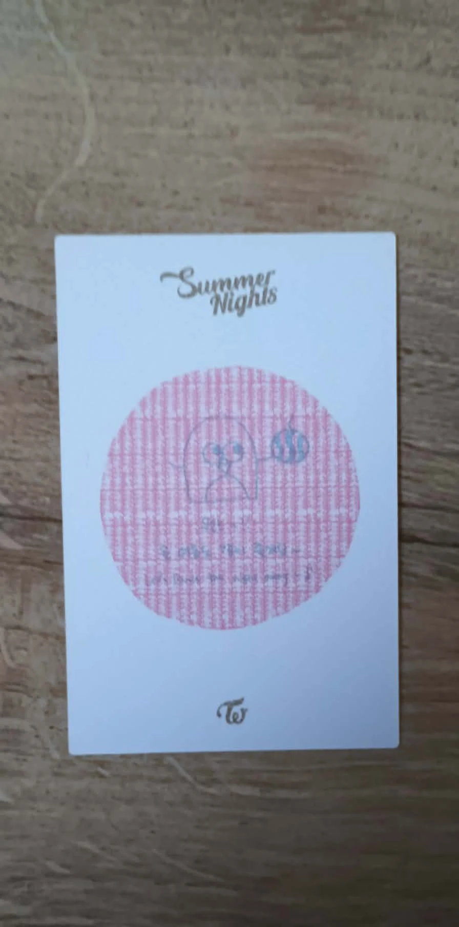 TWICE Mina TWICE - Mina - Summer Nights Album album photocard message card listing photo 2
