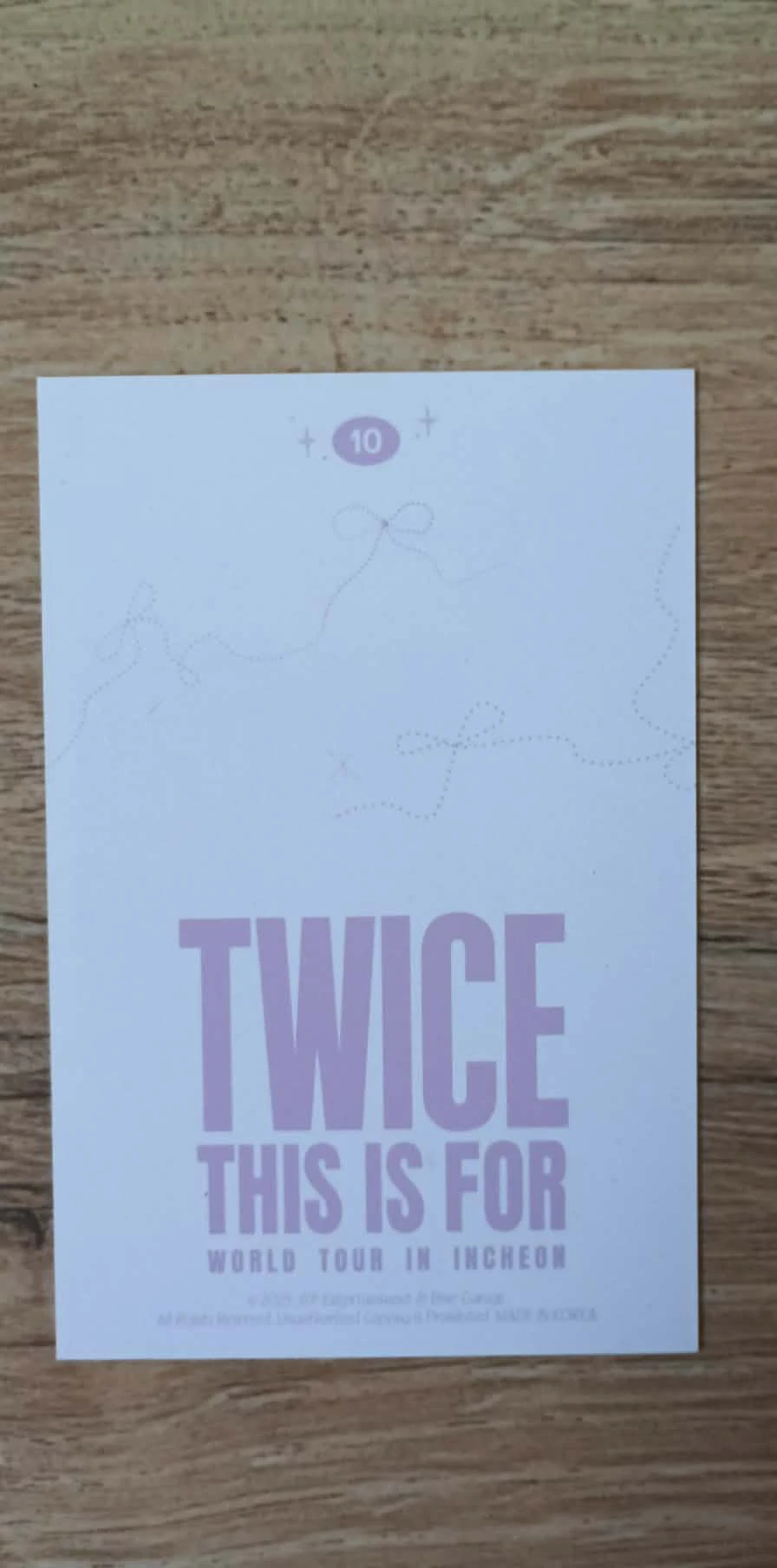 TWICE Nayeon TWICE - Nayeon - TWICE 6th World Tour THIS IS FOR Event incheon trading card listing photo 2