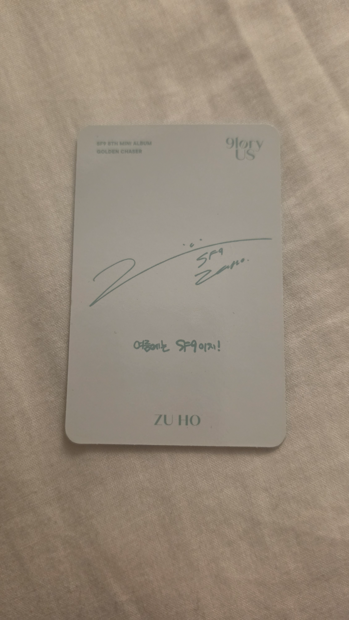 SF9 Zuho SF9 - Zuho - 9loryUS Album album photocard listing photo 2