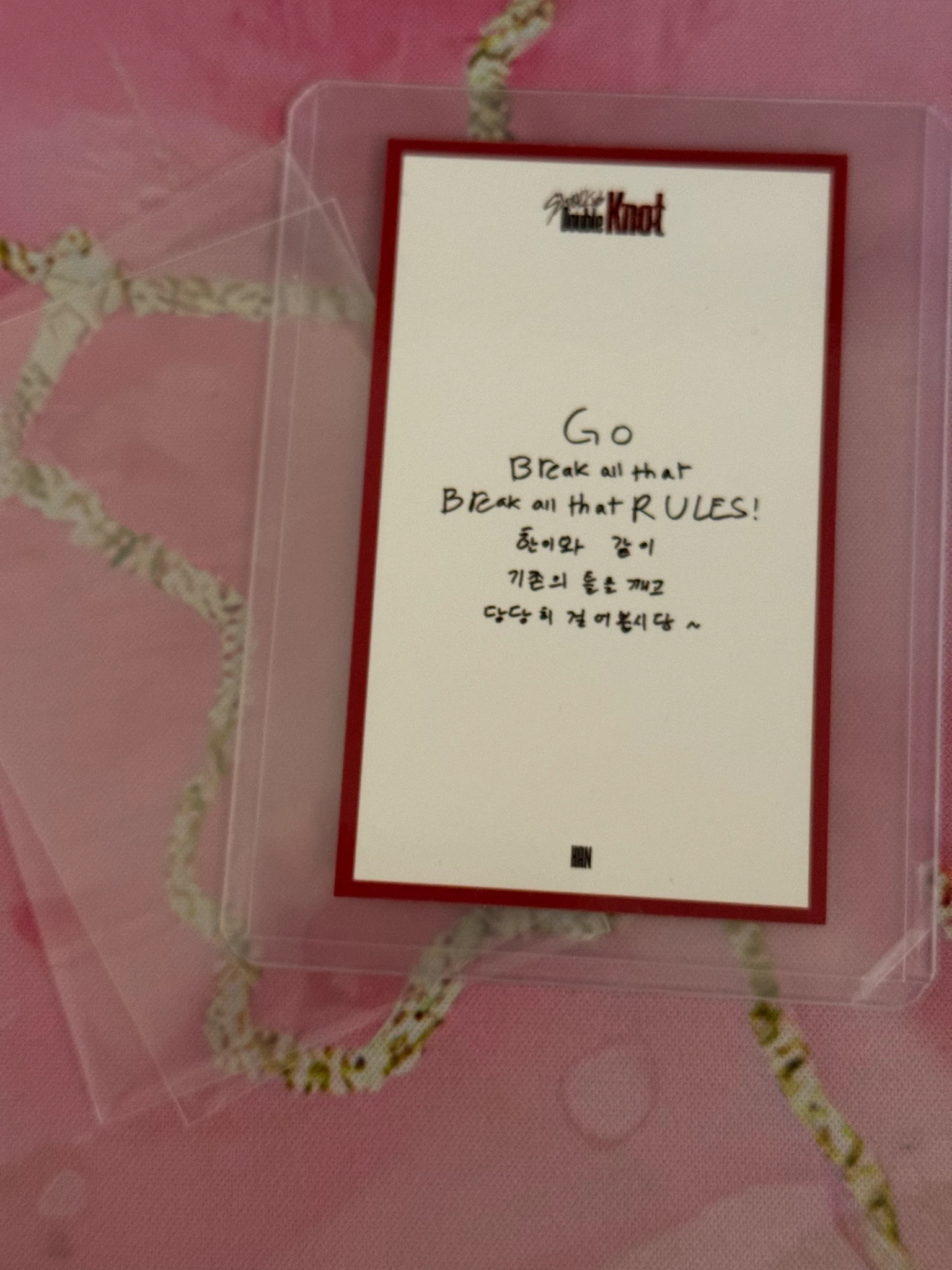 Stray Kids HAN Stray Kids - HAN - Double Knot Album broadcast non-standard size listing photo 2