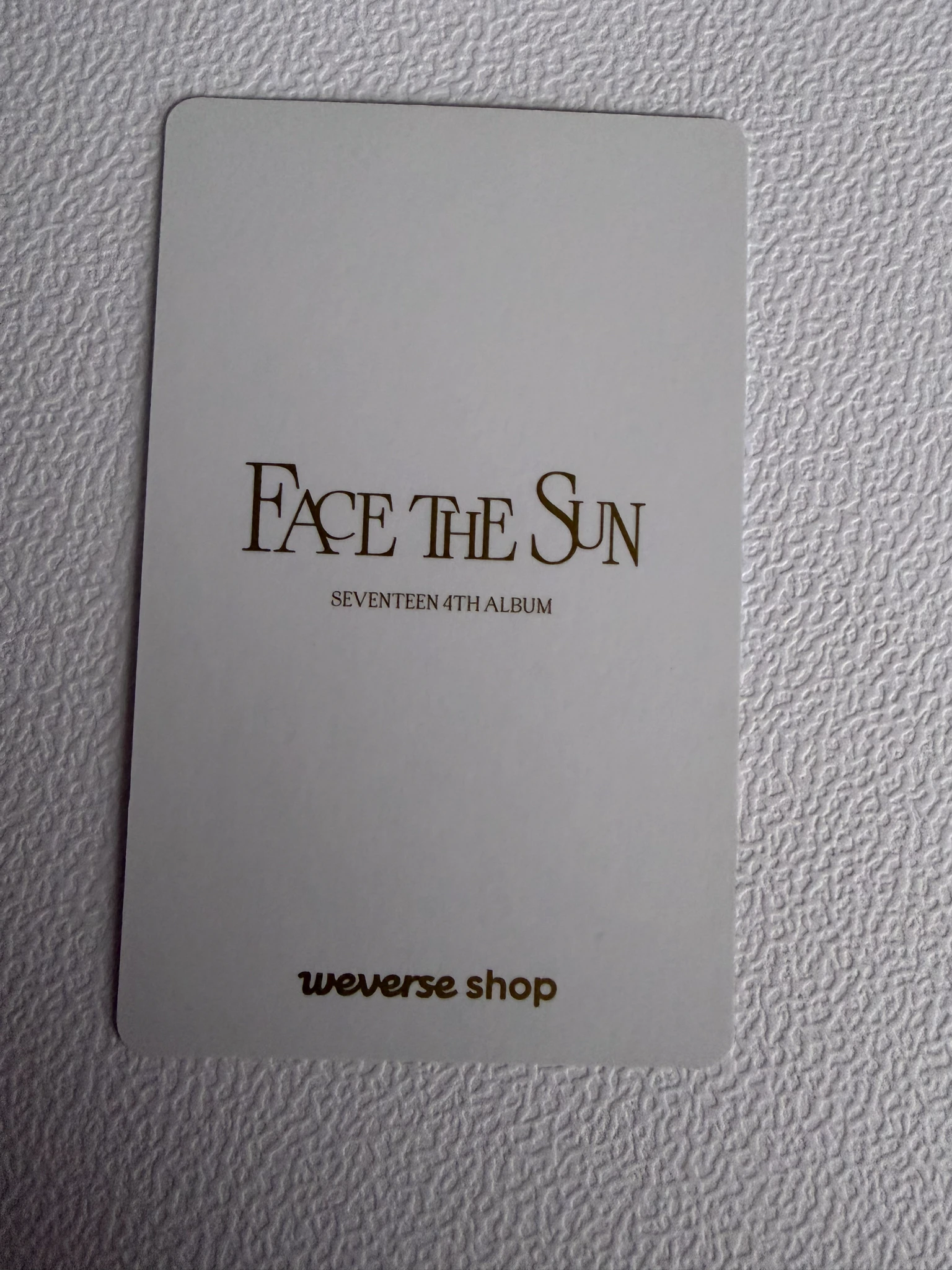 SEVENTEEN Jun SEVENTEEN - Jun - Face the Sun Album weverse shop global (wvg) pre-order benefit (pob) listing photo 2