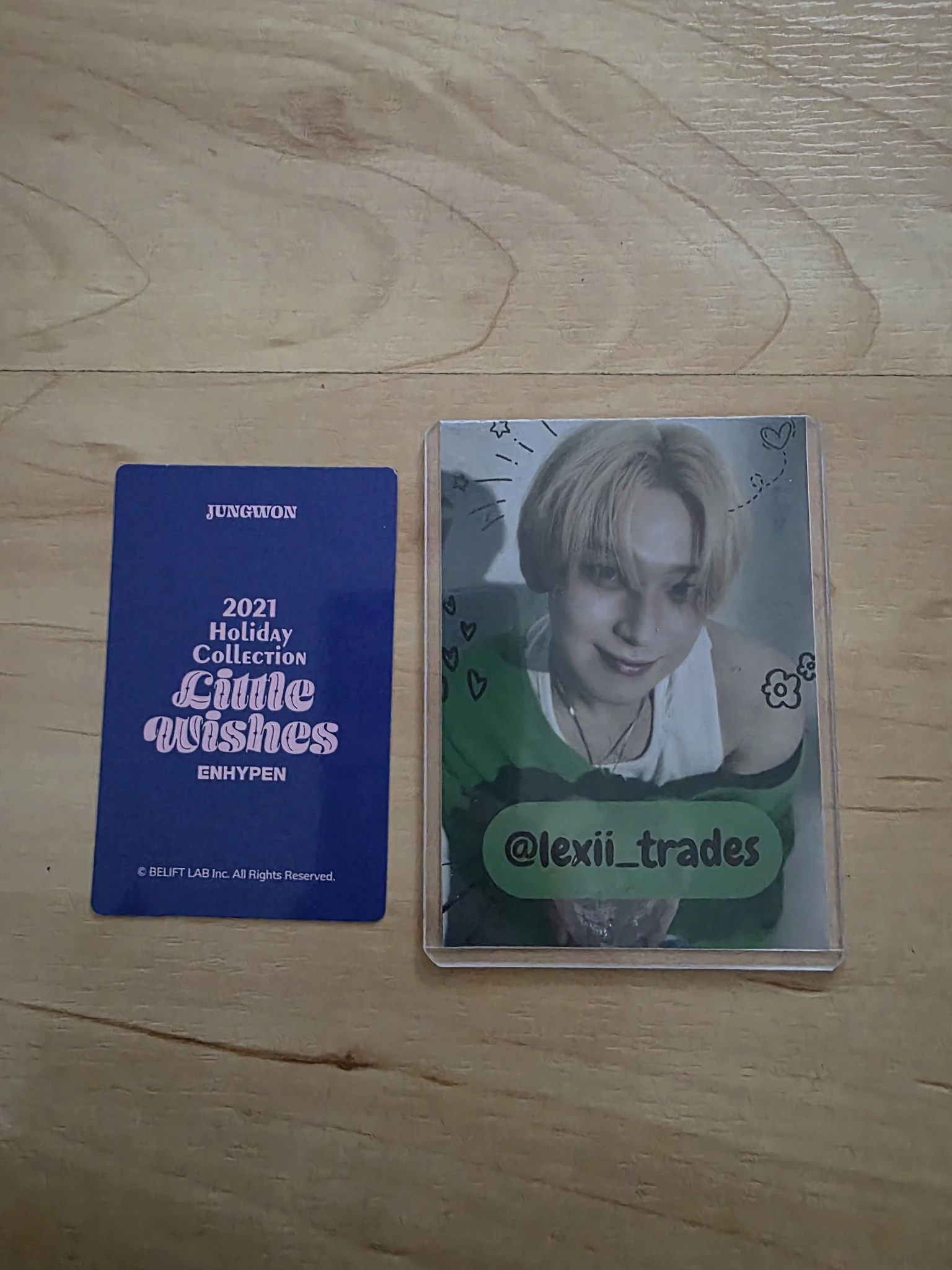 ENHYPEN Jungwon ENHYPEN - Jungwon - 2021 Holiday Collection Little Wishes Event merch photocard photocard set listing photo 2