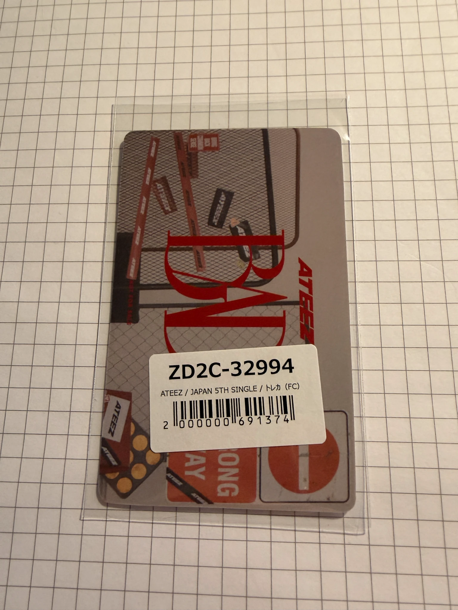 ATEEZ Hongjoong ATEEZ - Hongjoong - BAD Album jpfc (japan fanclub) purchase benefit version 2 listing photo 2