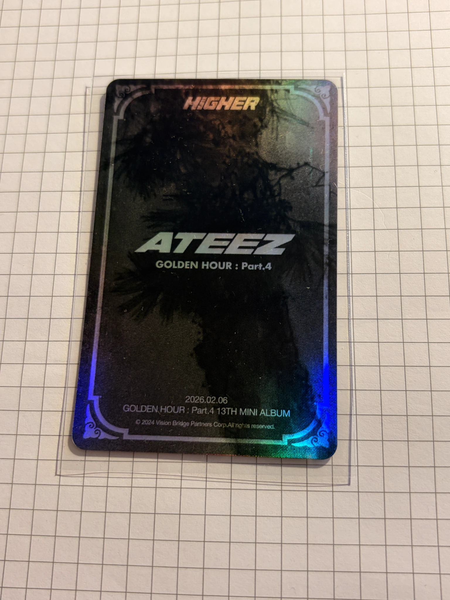 ATEEZ Hongjoong ATEEZ - Hongjoong - Higher Timepiece × ATEEZ Other holographic (hologram) listing photo 2