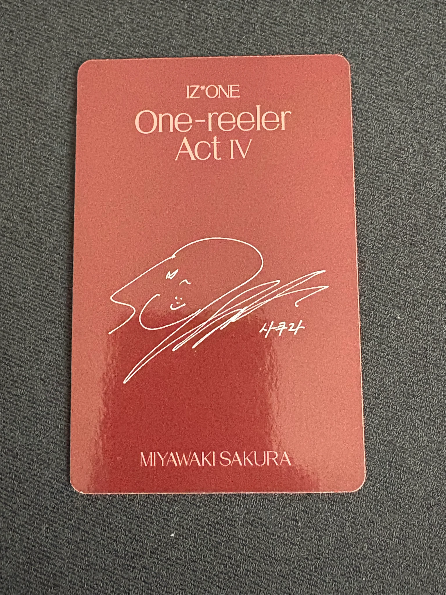 IZ*ONE Sakura IZ*ONE - Sakura - One-reeler / Act IV Album pob (pre-order benefit) photocard set listing photo 2