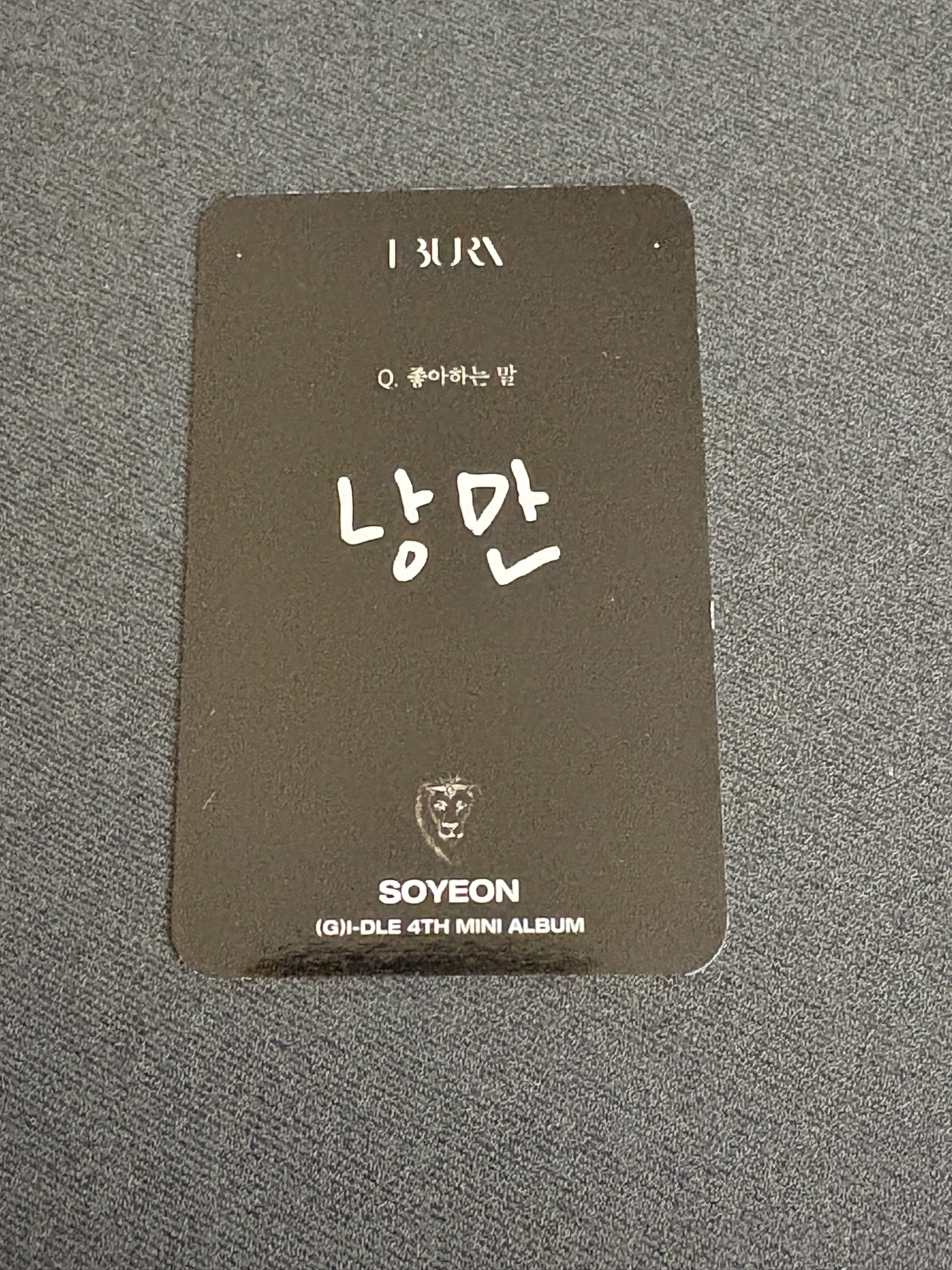 i-dle Soyeon (G)I-DLE - Soyeon - I Burn Album tarot lucky card album photocard listing photo 2