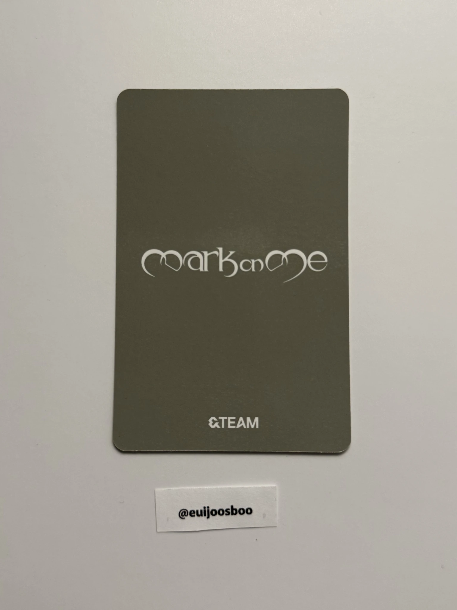 &TEAM EJ &TEAM - EJ - Mark on Me Album solo jacket version album photocard A version listing photo 2