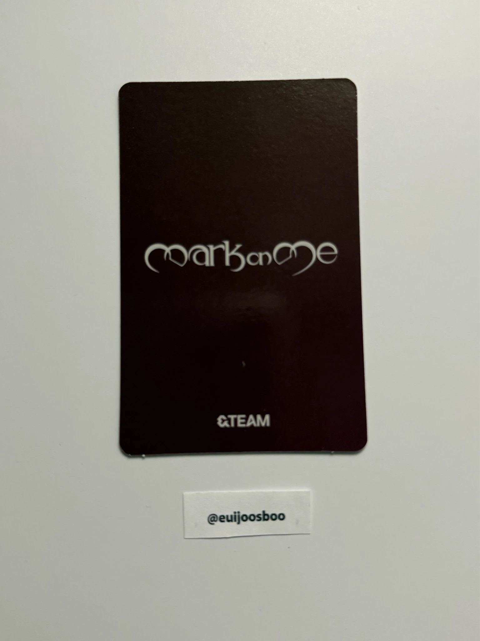 &TEAM EJ &TEAM - EJ - Mark on Me Album album photocard A version listing photo 2