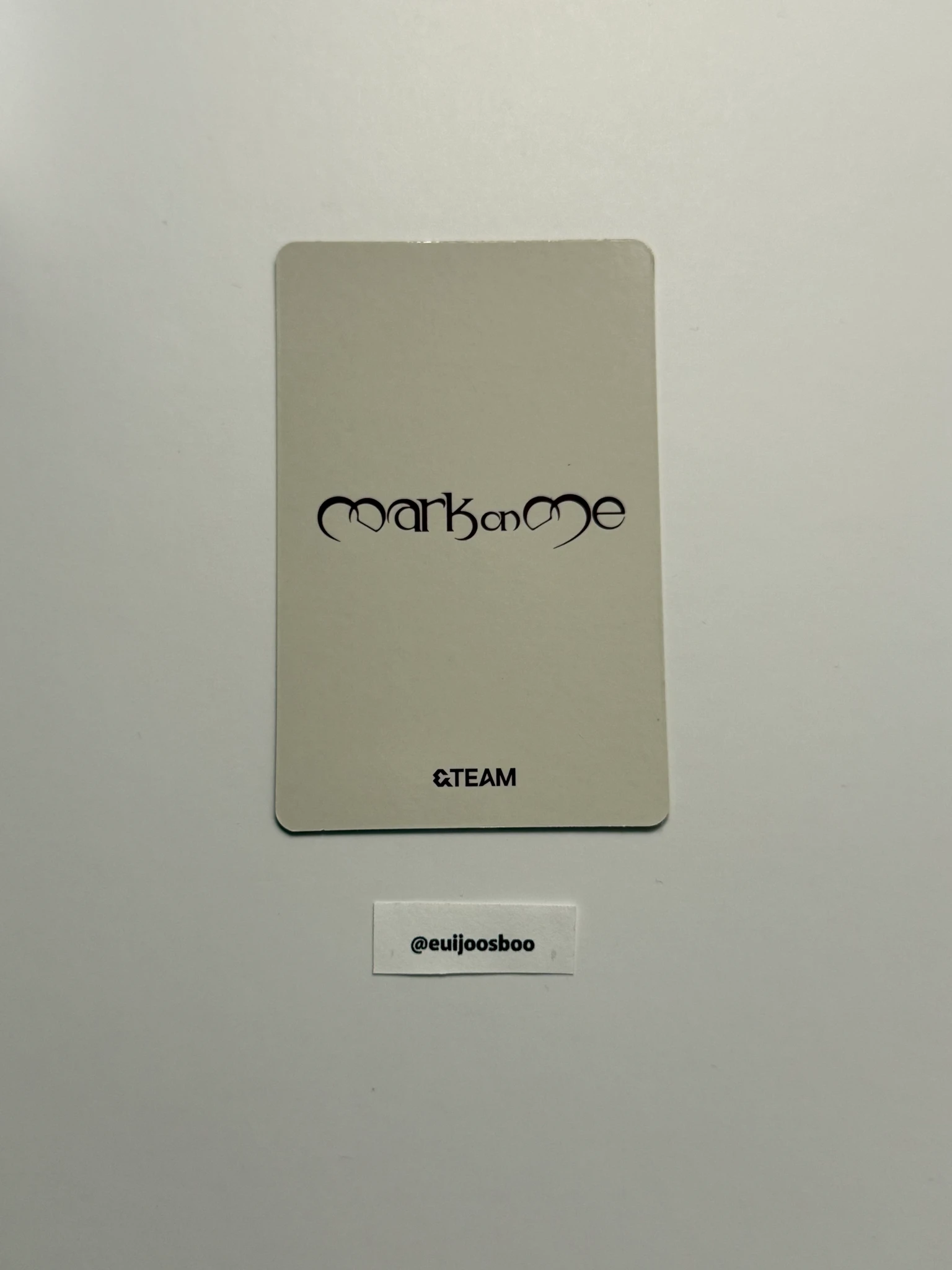 &TEAM Jo &TEAM - Jo - Mark on Me Album album photocard version 2 listing photo 2