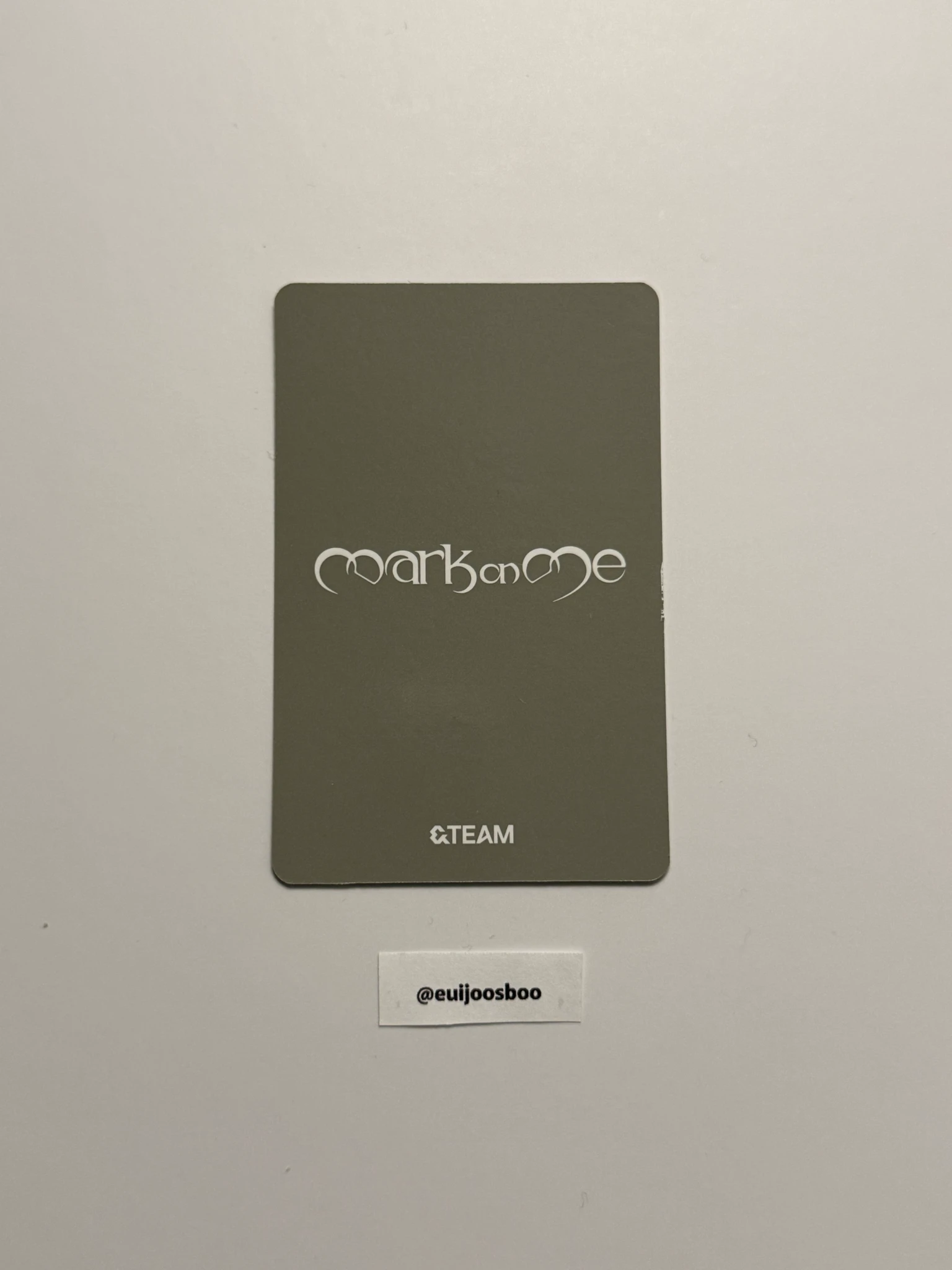 &TEAM Yuma &TEAM - Yuma - Mark on Me Album A version album photocard solo jacket version listing photo 2