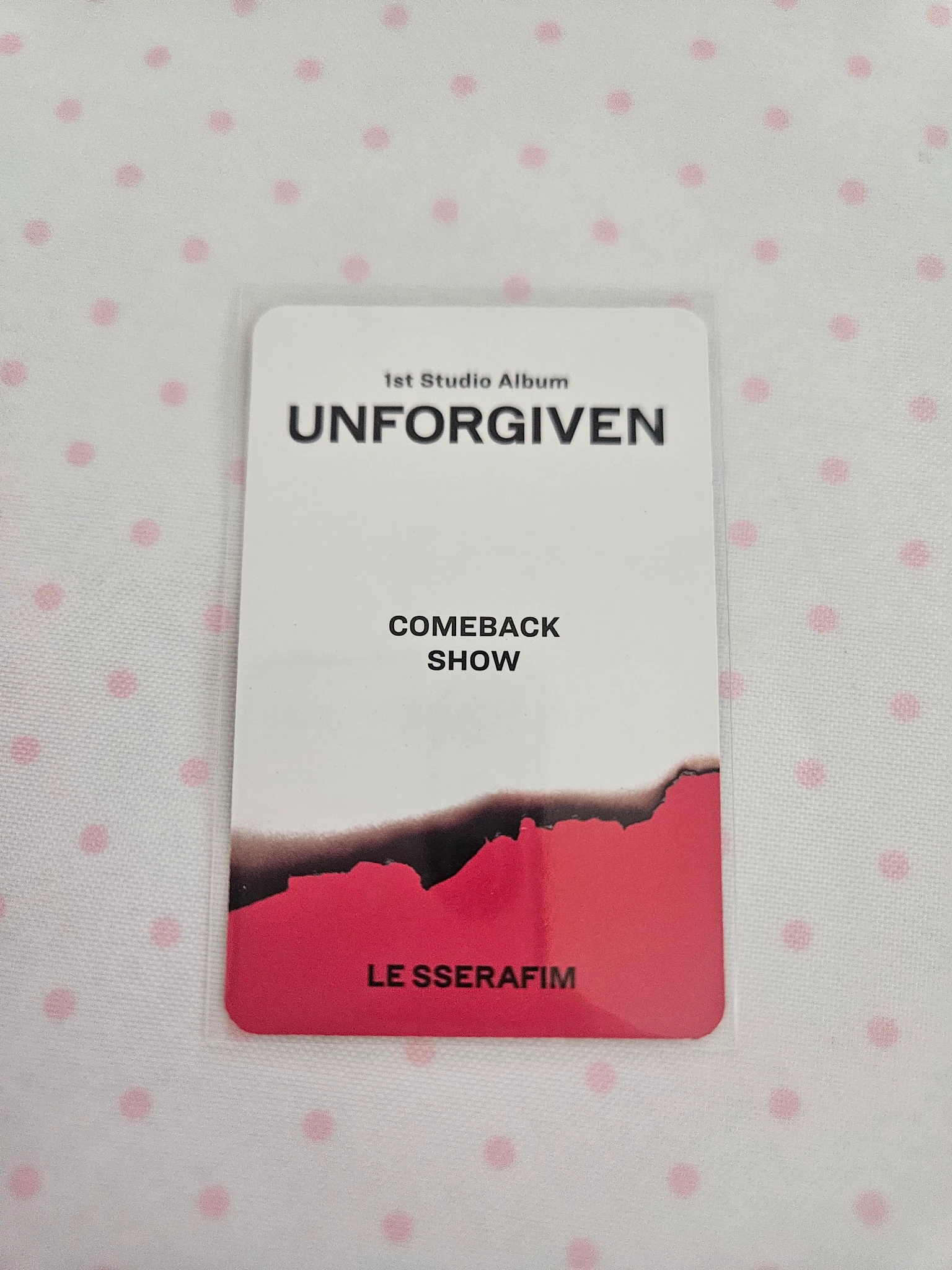 LE SSERAFIM Kim Chaewon LE SSERAFIM - Kim Chaewon - UNFORGIVEN Album M2 comeback showcase event weverse album version pre-order benefit (pob) listing photo 2