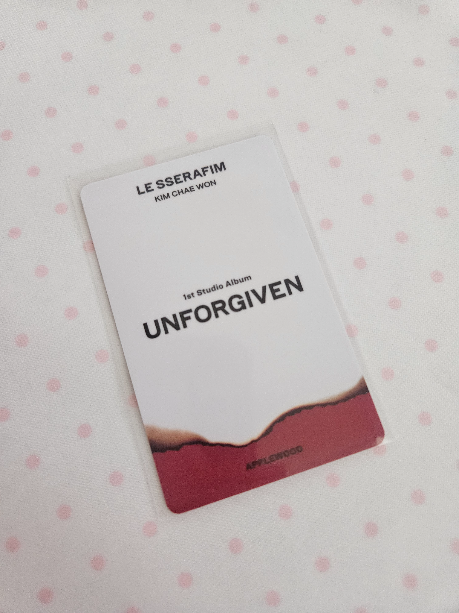 LE SSERAFIM Kim Chaewon LE SSERAFIM - Kim Chaewon - UNFORGIVEN Album applewood fansign listing photo 2