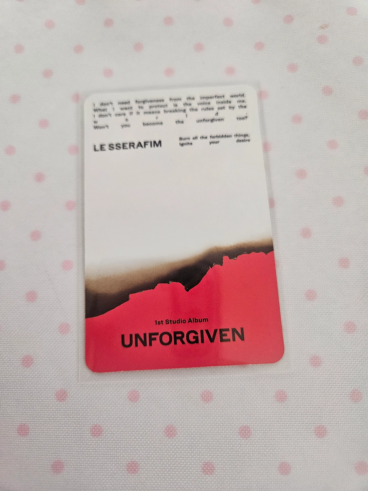 LE SSERAFIM Kim Chaewon LE SSERAFIM - Kim Chaewon - UNFORGIVEN Album kpopmerch lucky draw listing photo 2