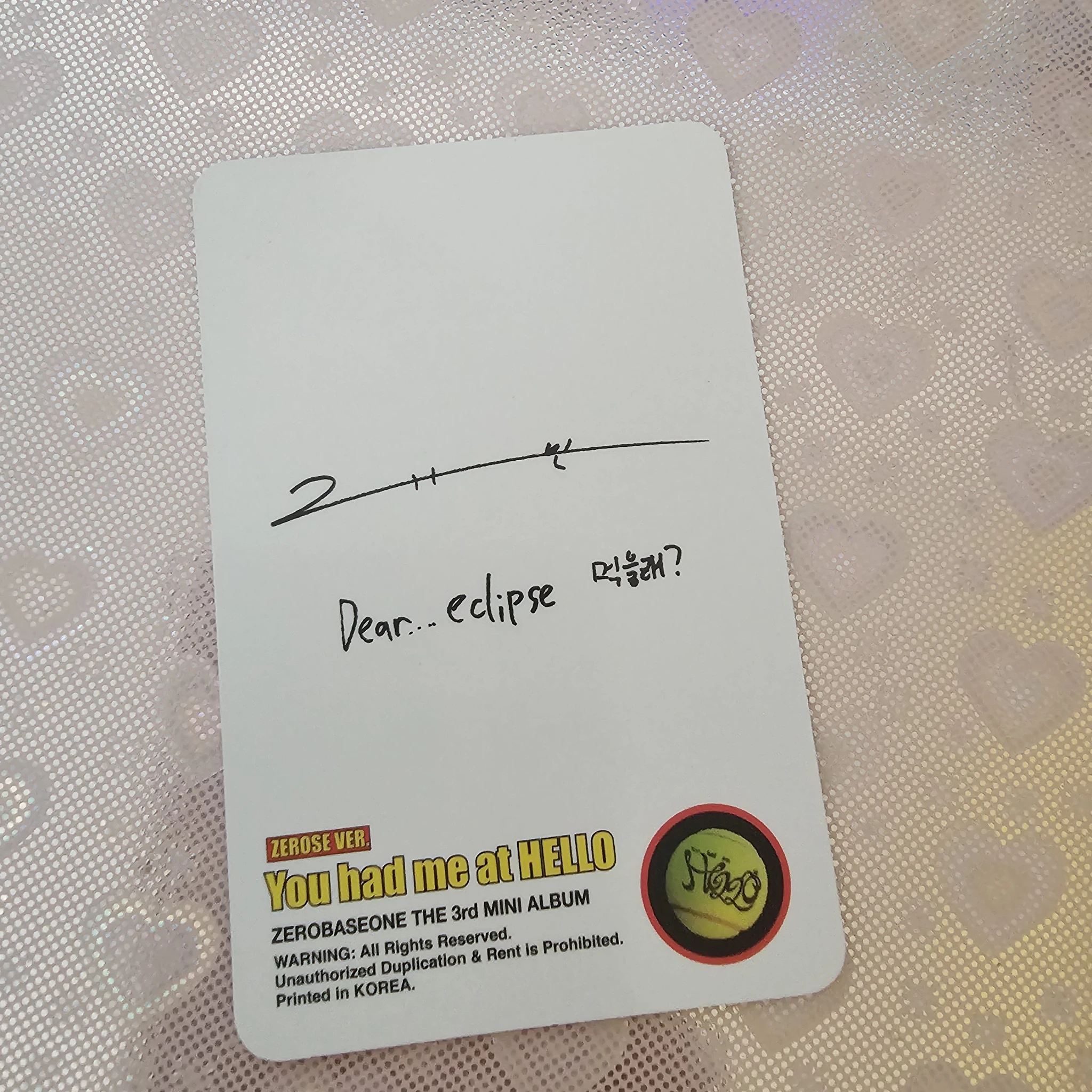 ZEROBASEONE Gyuvin ZEROBASEONE - Gyuvin - You had me at HELLO Album listing photo 2
