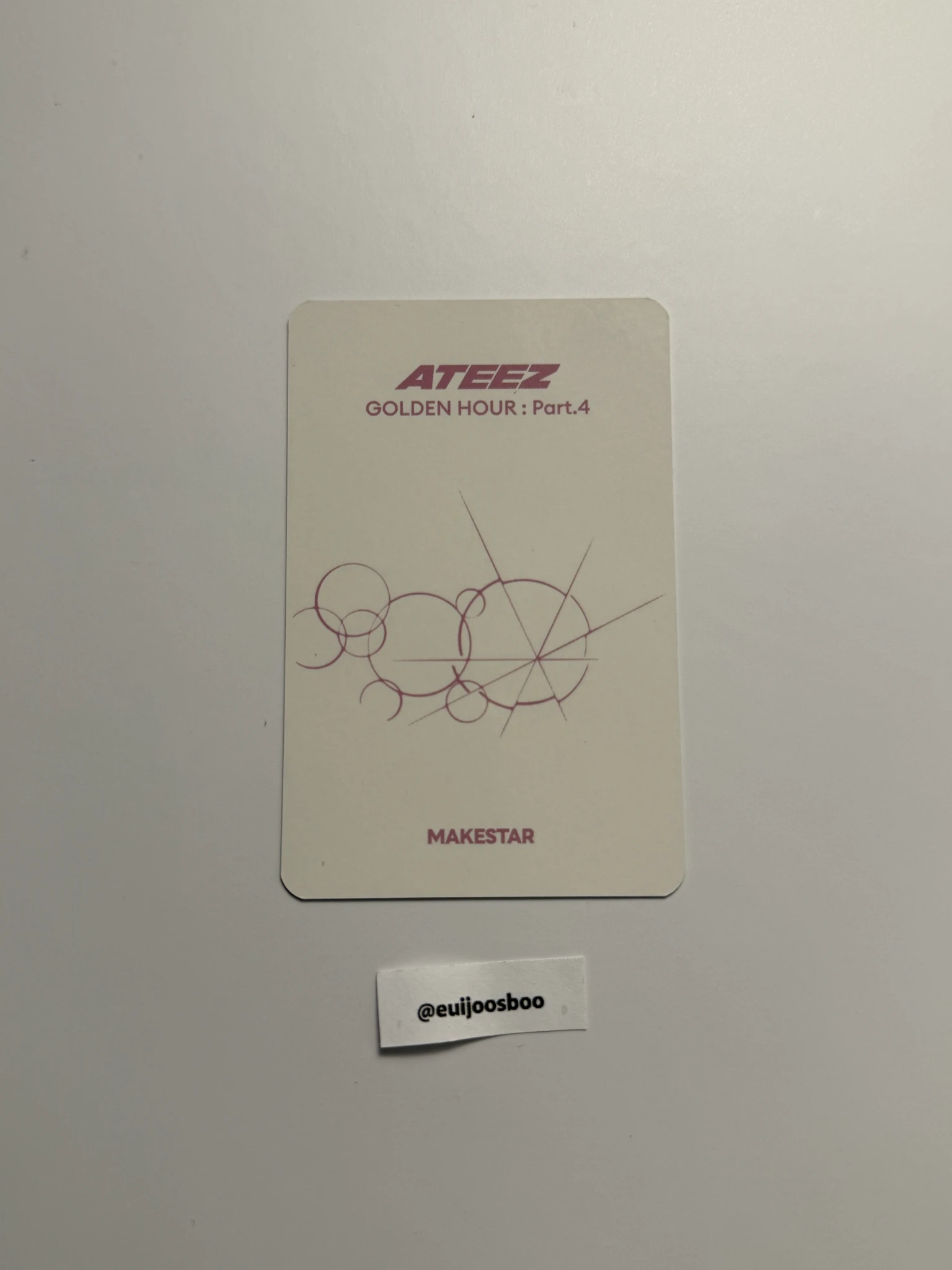 ATEEZ Yunho ATEEZ - Yunho - Golden Hour : Part.4 Album makestar pob (pre-order benefit) fansign round 5 listing photo 2