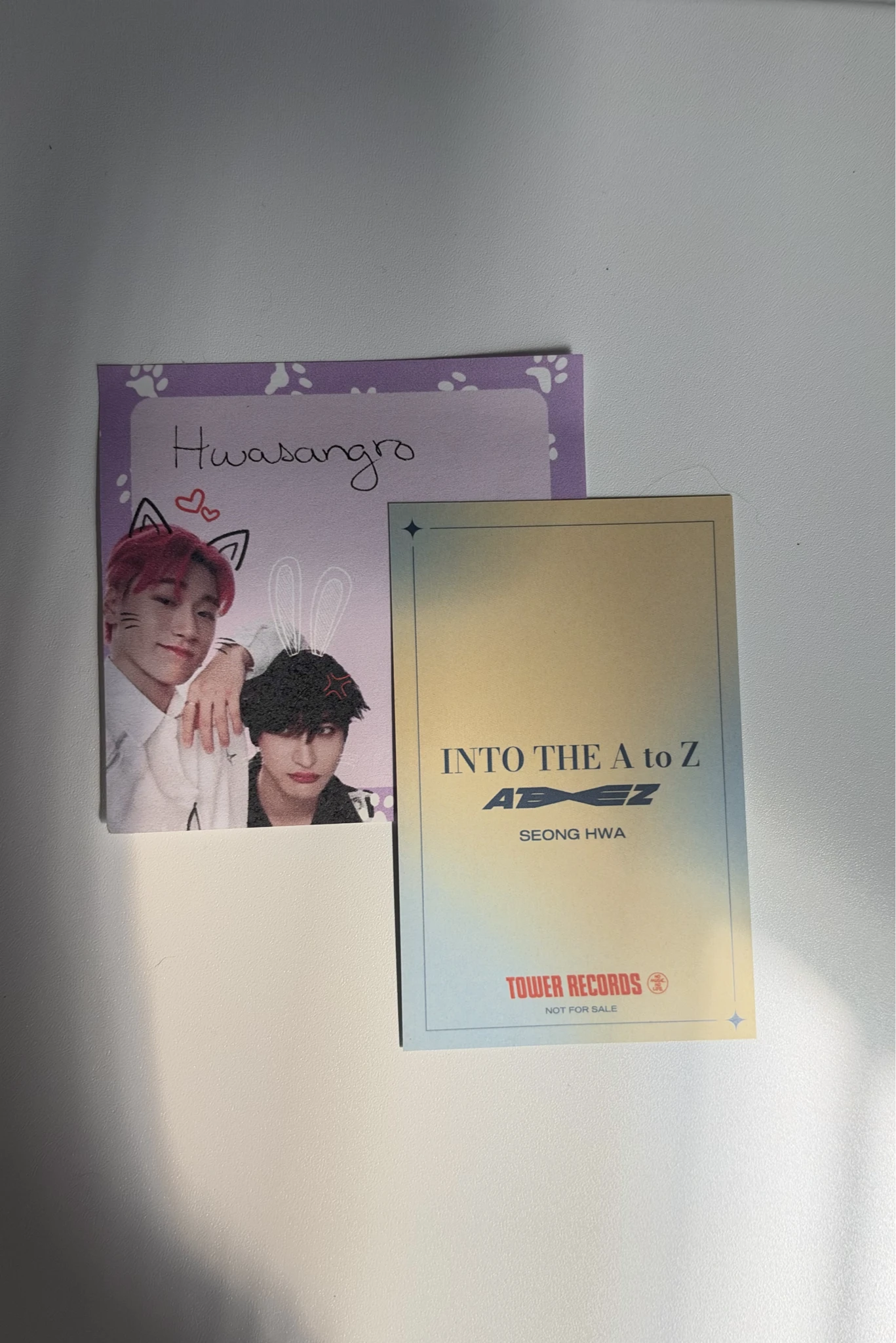 ATEEZ Seonghwa ATEEZ - Seonghwa - Into the A to Z Album pop-up purchase benefit tower records japan limited edition A version listing photo 2