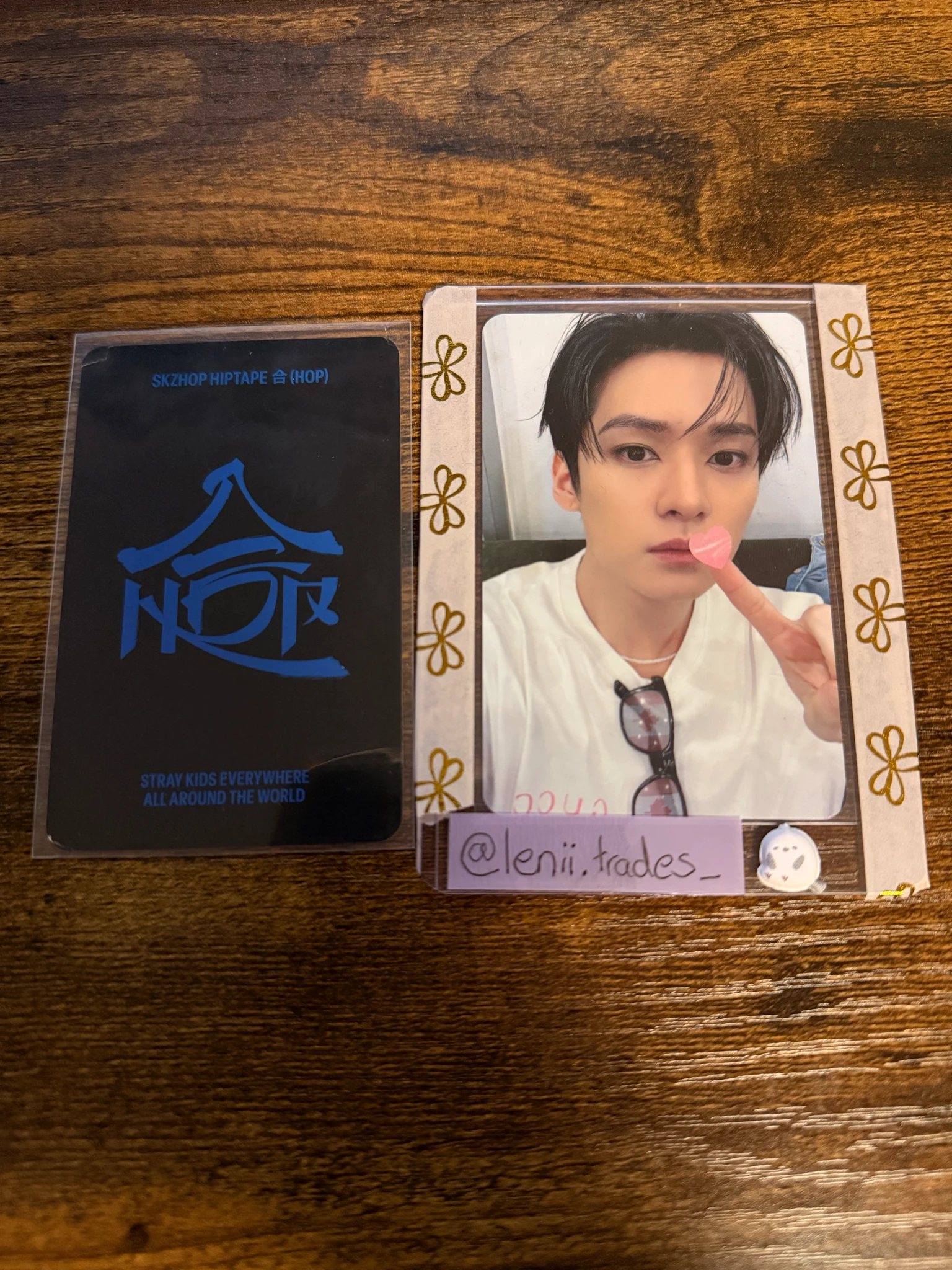 Stray Kids Hyunjin Stray Kids - Hyunjin - HOP Album trading card hiptape version album photocard A version limited edition listing photo 2