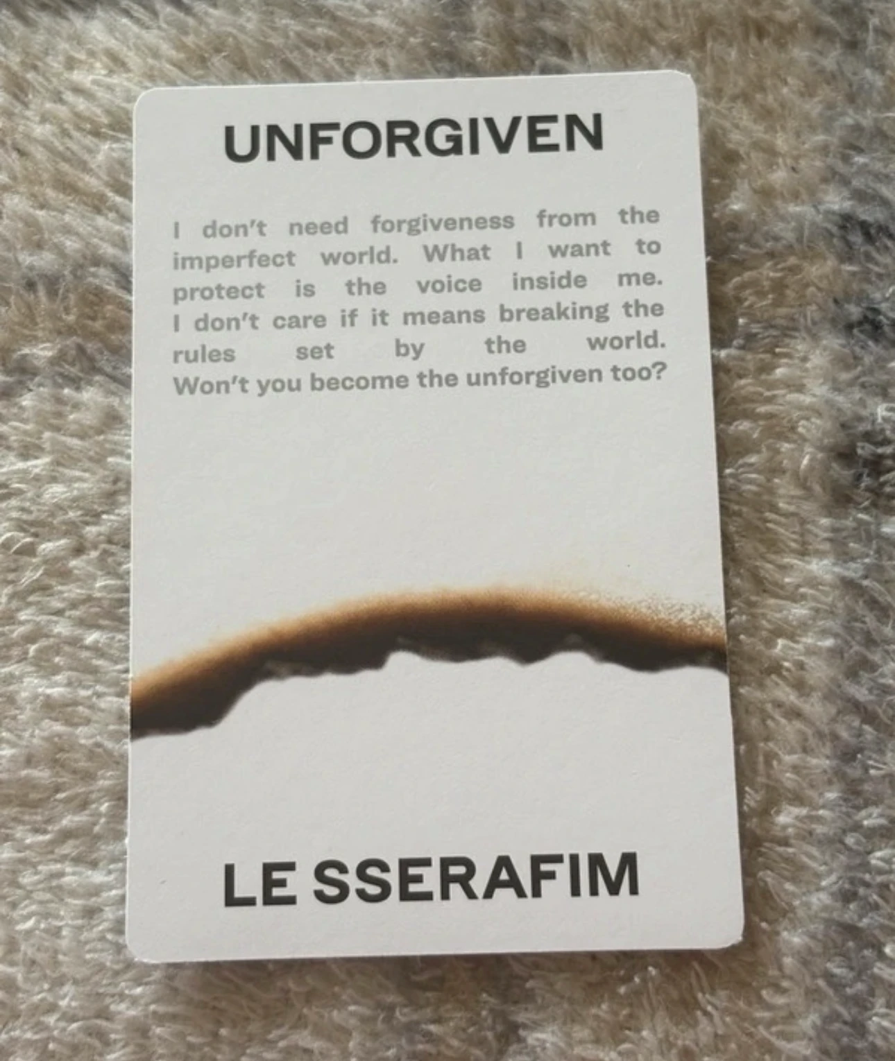 LE SSERAFIM Kazuha LE SSERAFIM - Kazuha - UNFORGIVEN Album Dewy Sage ver. album photocard listing photo 2