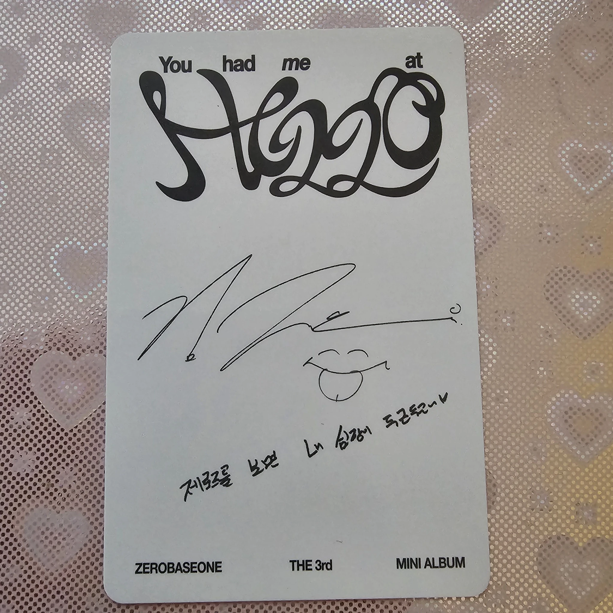 ZEROBASEONE Jiwoong ZEROBASEONE - Jiwoong - You had me at HELLO Album album photocard solar version listing photo 2
