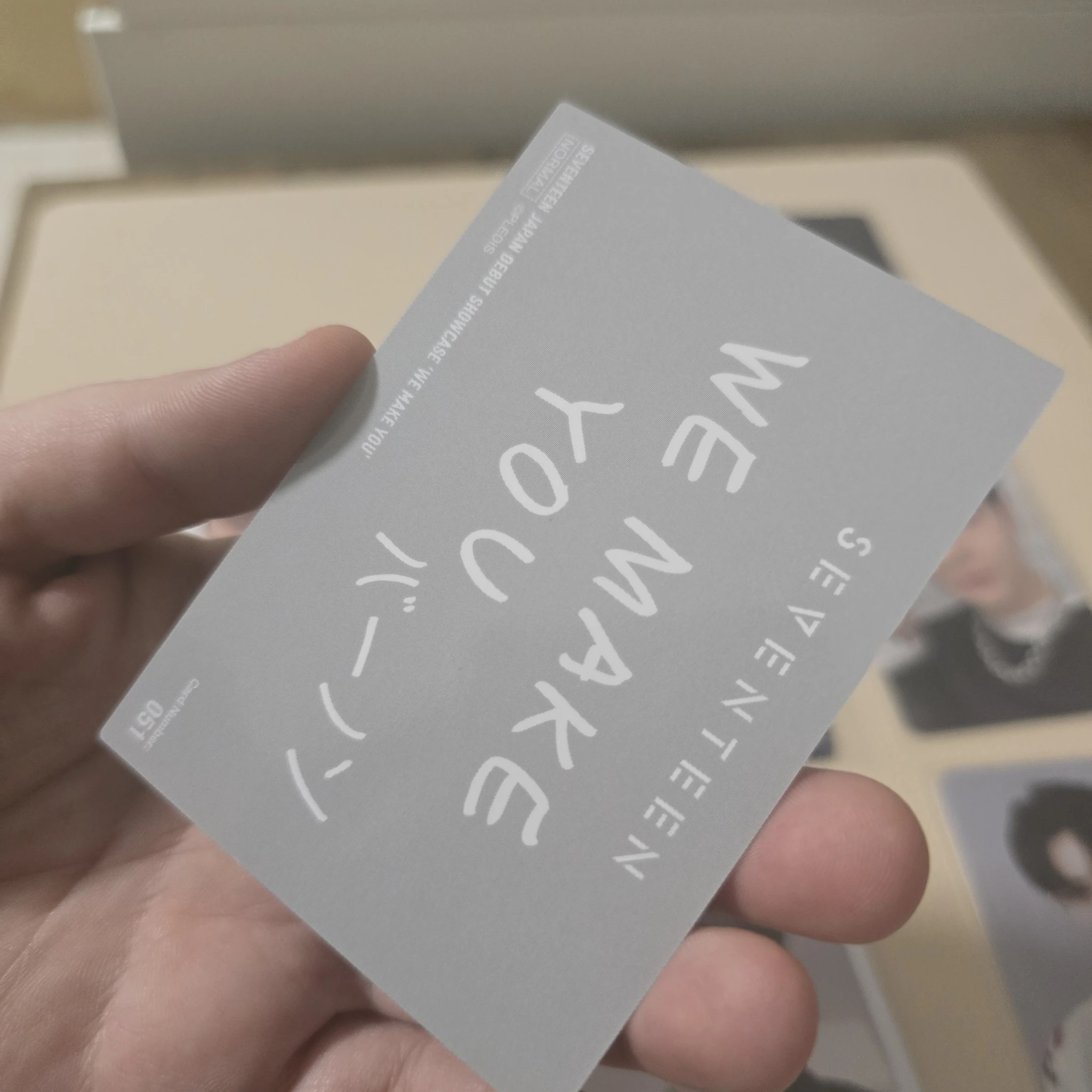 SEVENTEEN Vernon SEVENTEEN - Vernon - [WE MAKE YOU] SHOWCASE Event merch photocard showcase trading card listing photo 2
