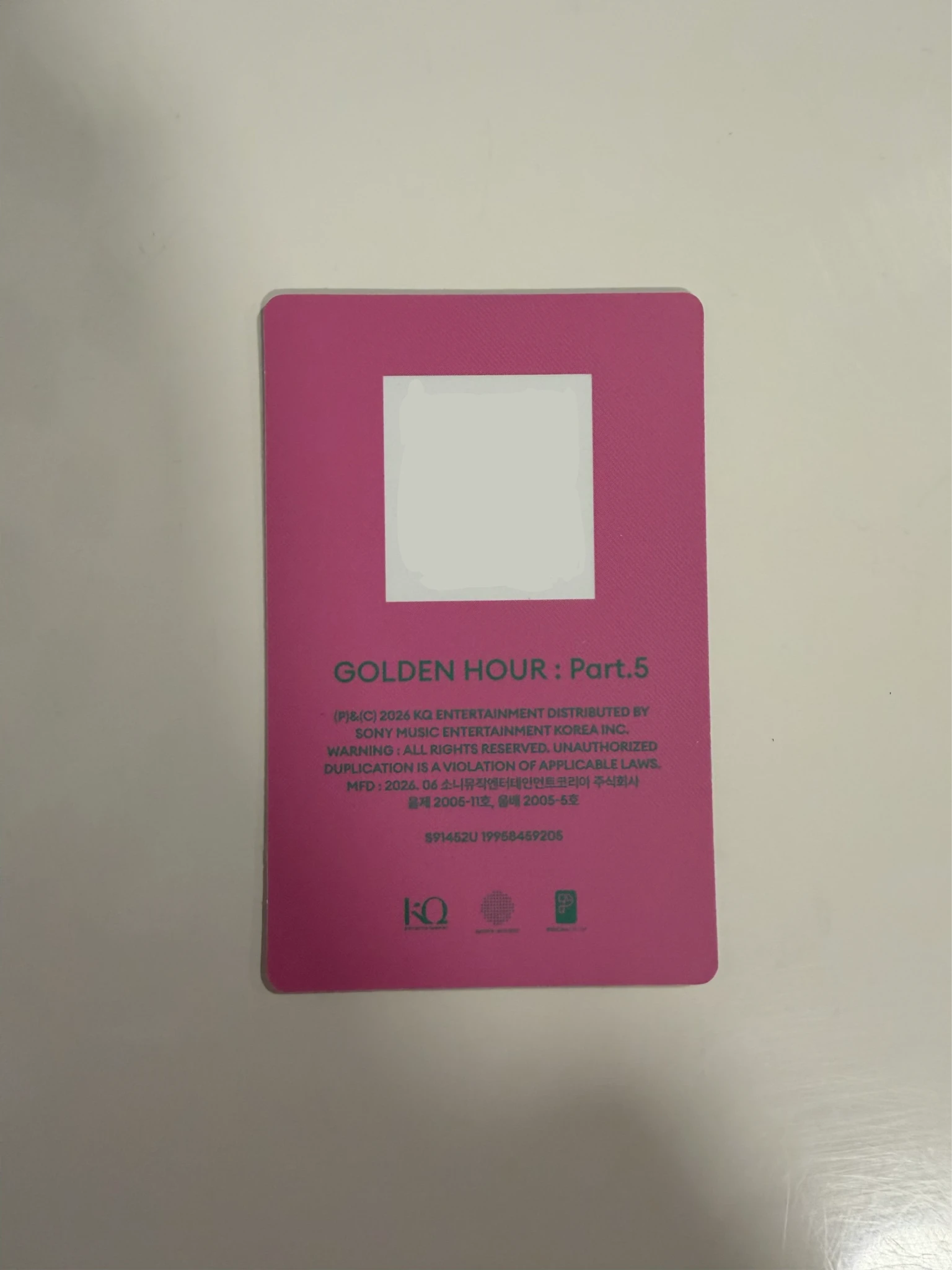 ATEEZ San ATEEZ - San - GOLDEN HOUR : Part.5 Album album photocard poca album A version qr card listing photo 2
