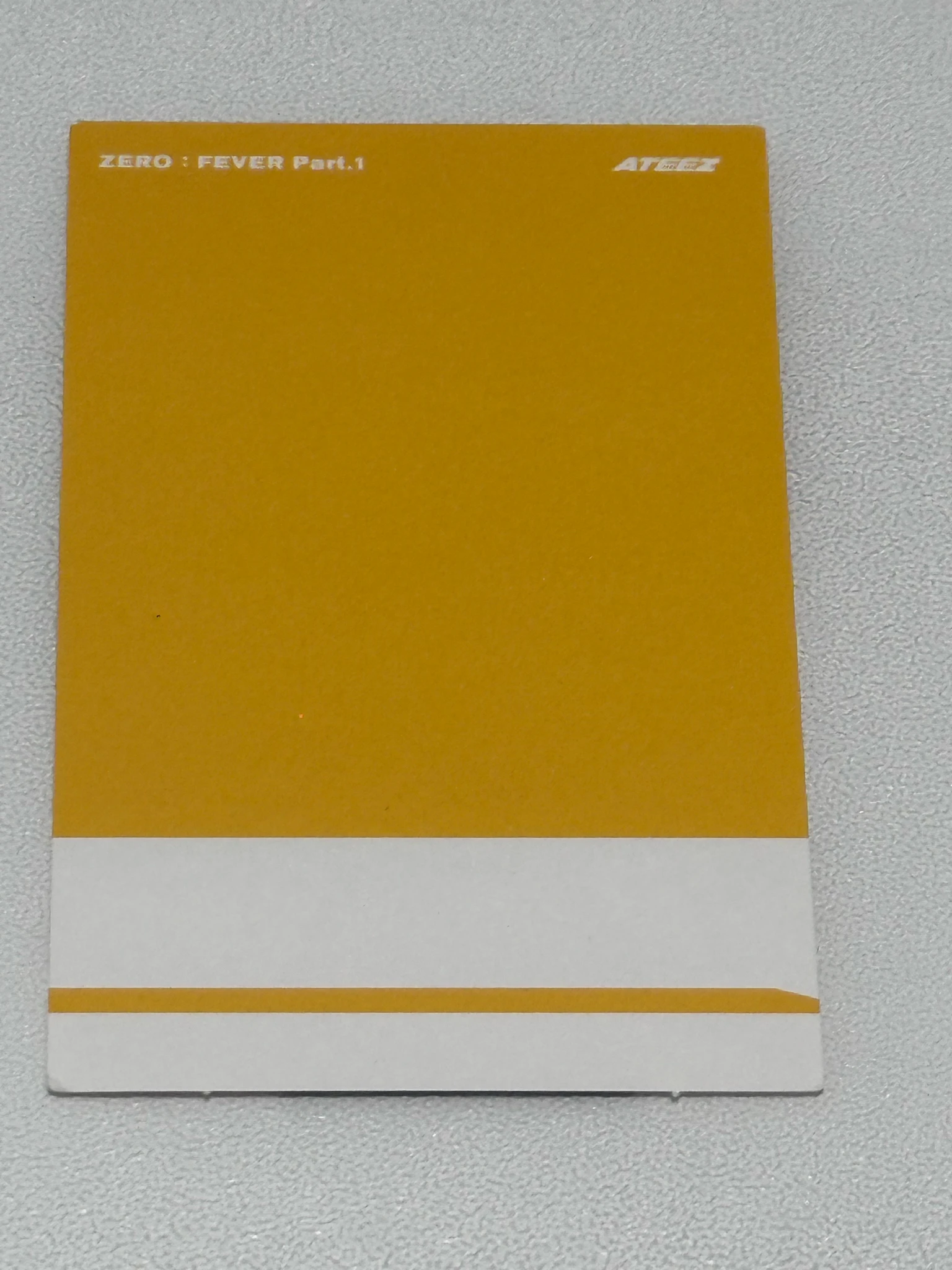 ATEEZ Yunho ATEEZ - Yunho - ZERO : FEVER Part.1 Album album photocard THANXX Ver. AR B Set listing photo 2