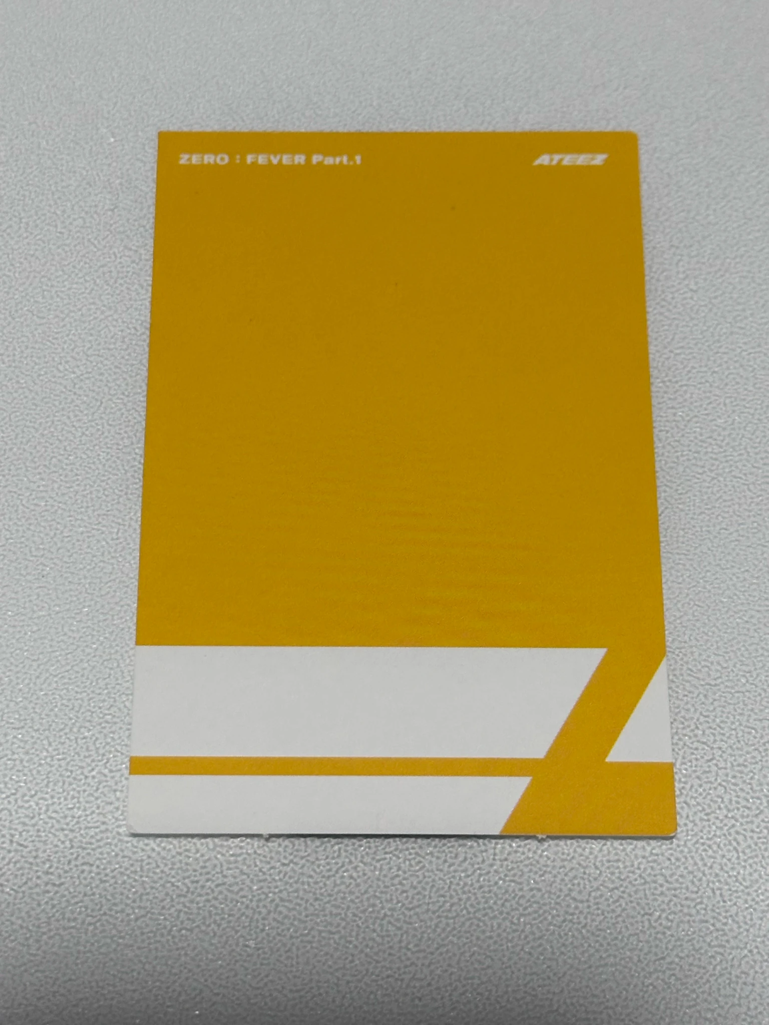 ATEEZ Wooyoung ATEEZ - Wooyoung - ZERO : FEVER Part.1 Album album photocard THANXX Ver. AR B Set listing photo 2