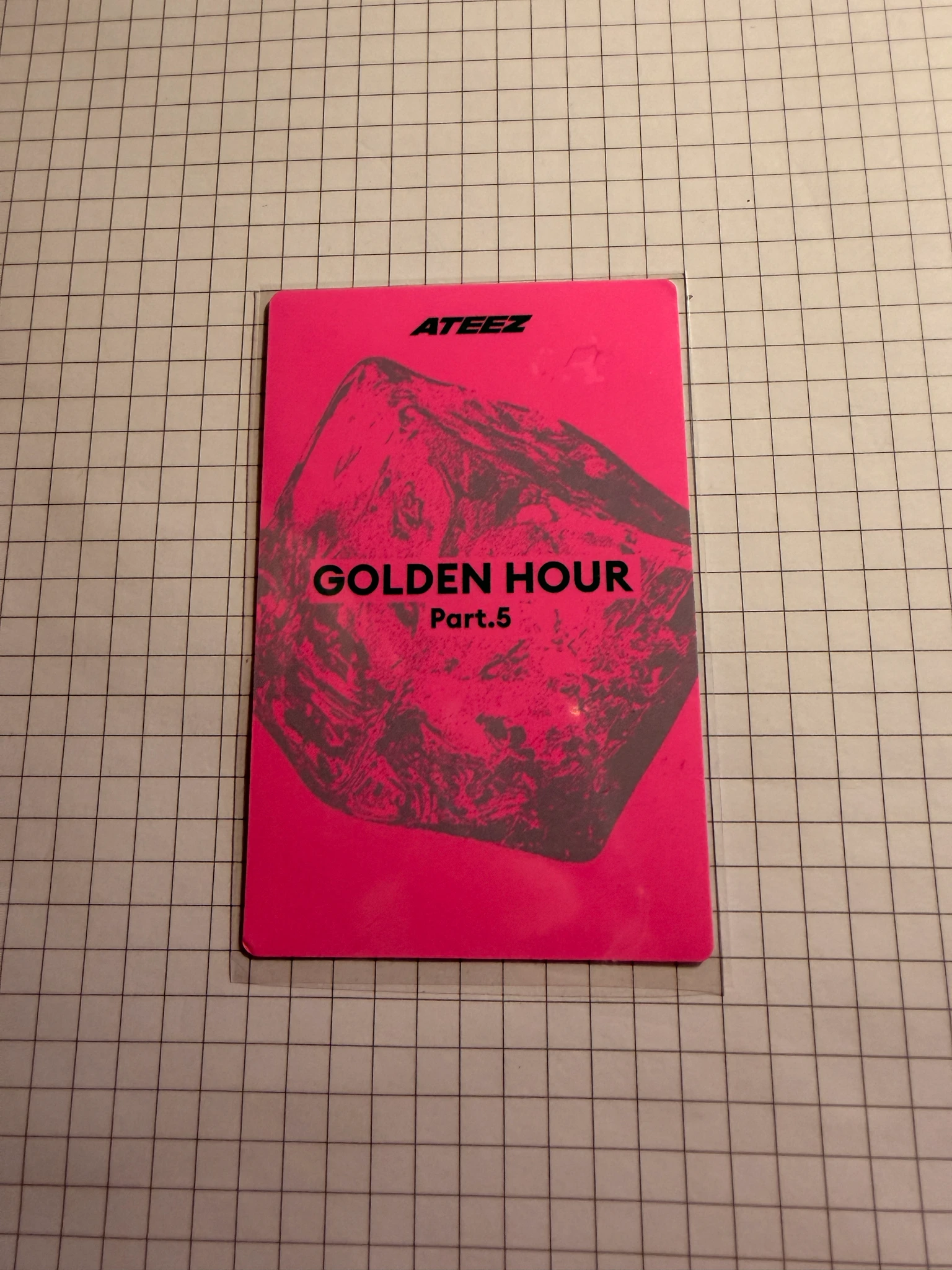 ATEEZ Yeosang ATEEZ - Yeosang - GOLDEN HOUR : Part.5 Album vinyl version album photocard pink version listing photo 2