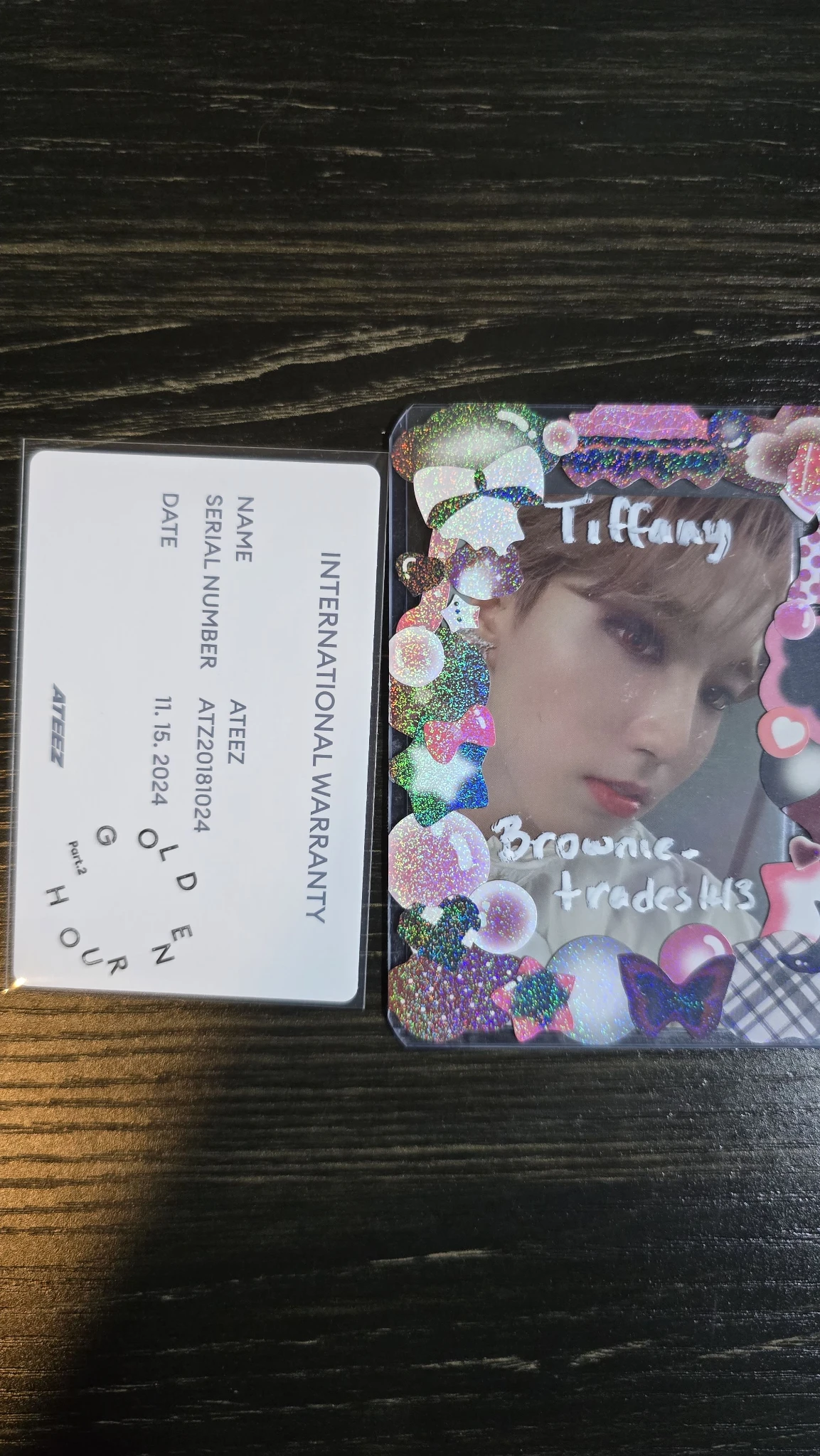 ATEEZ Yunho ATEEZ - Yunho - Golden Hour : Part 2 Album album photocard To Ver. Z Ver listing photo 2