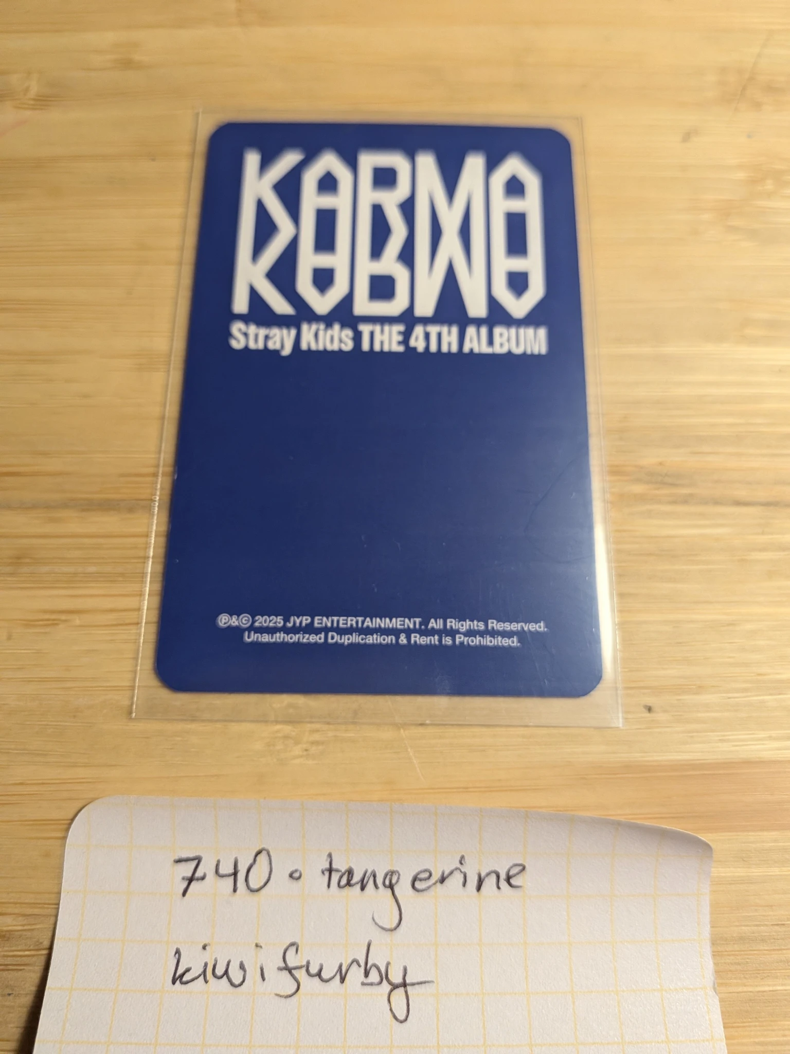 Stray Kids Changbin Stray Kids - Changbin - KARMA Album soundwave pob (pre-order benefit) listing photo 2