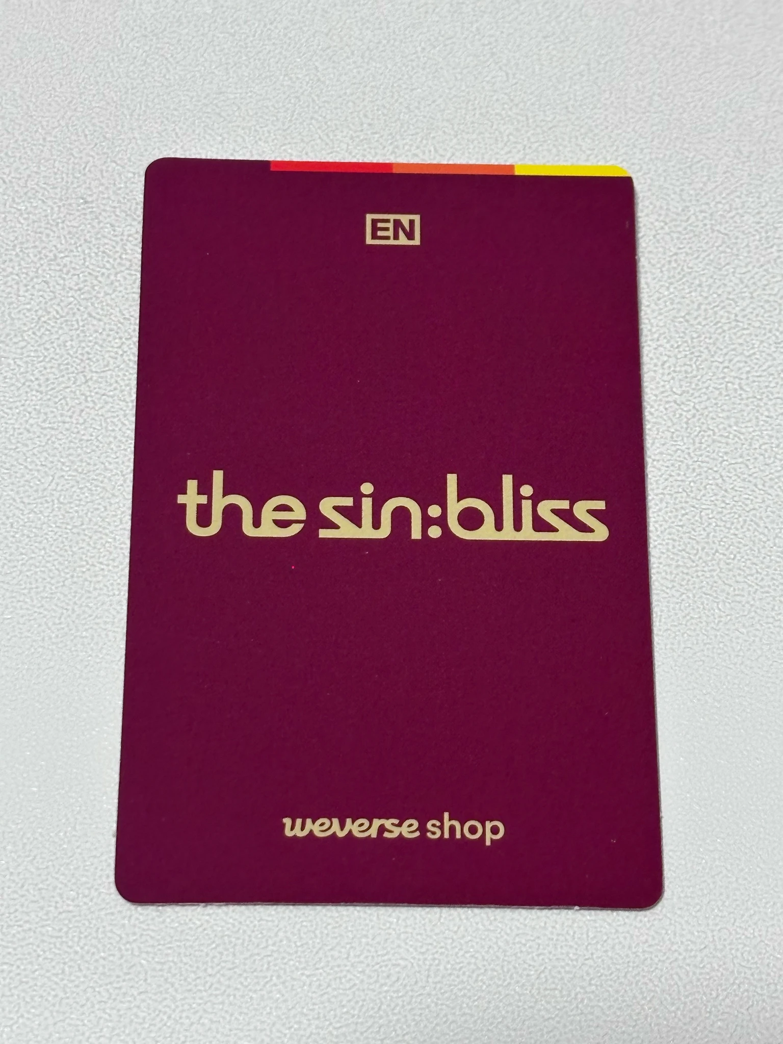 ENHYPEN Ni-ki ENHYPEN - Ni-ki - THE SIN: BLISS Album weverse global shop (wvg) pob (pre-order benefit) standard version listing photo 2