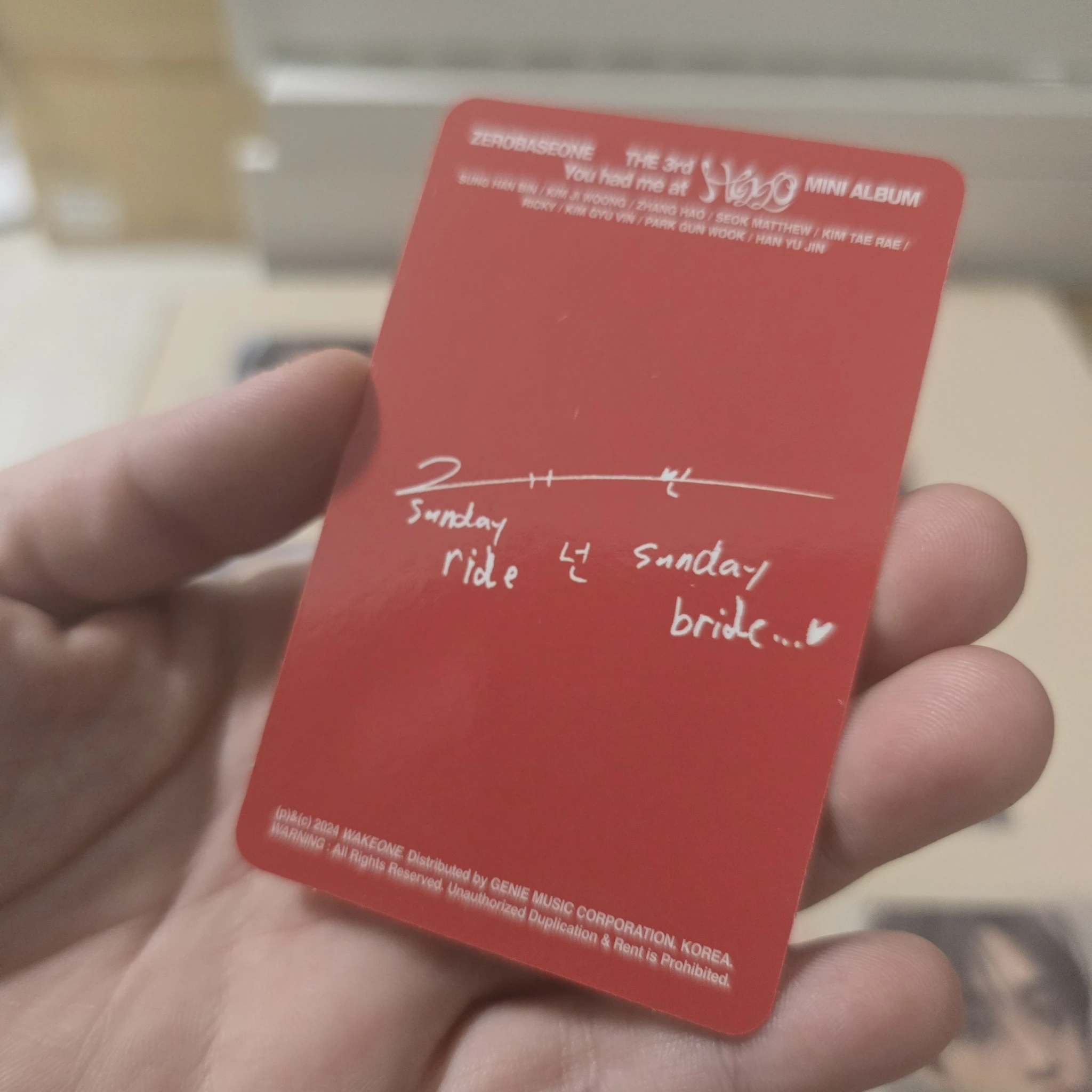 ZEROBASEONE Gyuvin ZEROBASEONE - Gyuvin - You had me at HELLO Album album photocard eclipse version listing photo 2