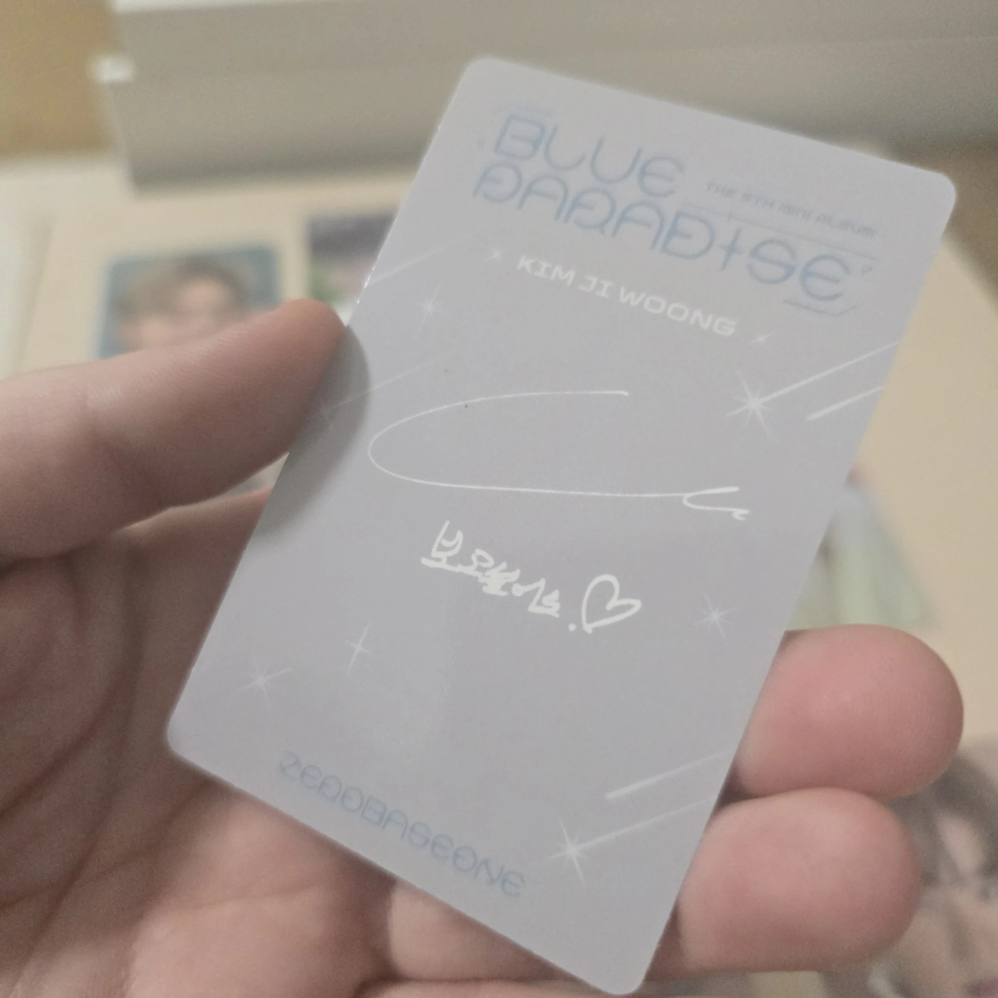 ZEROBASEONE Jiwoong ZEROBASEONE - Jiwoong - Blue Paradise Album album photocard zerose version listing photo 2