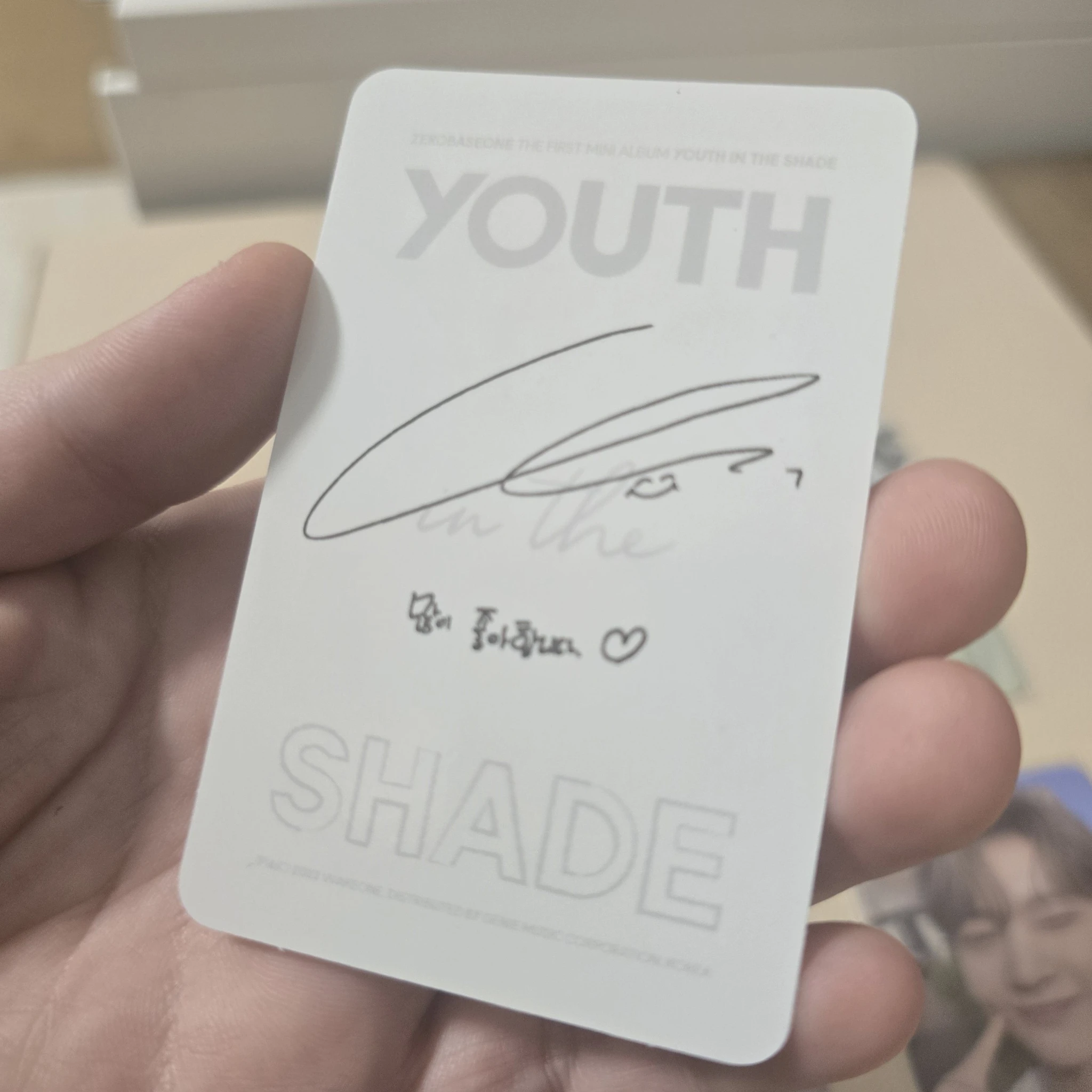 ZEROBASEONE Jiwoong ZEROBASEONE - Jiwoong - Youth in the Shade Album album photocard shade version B version listing photo 2