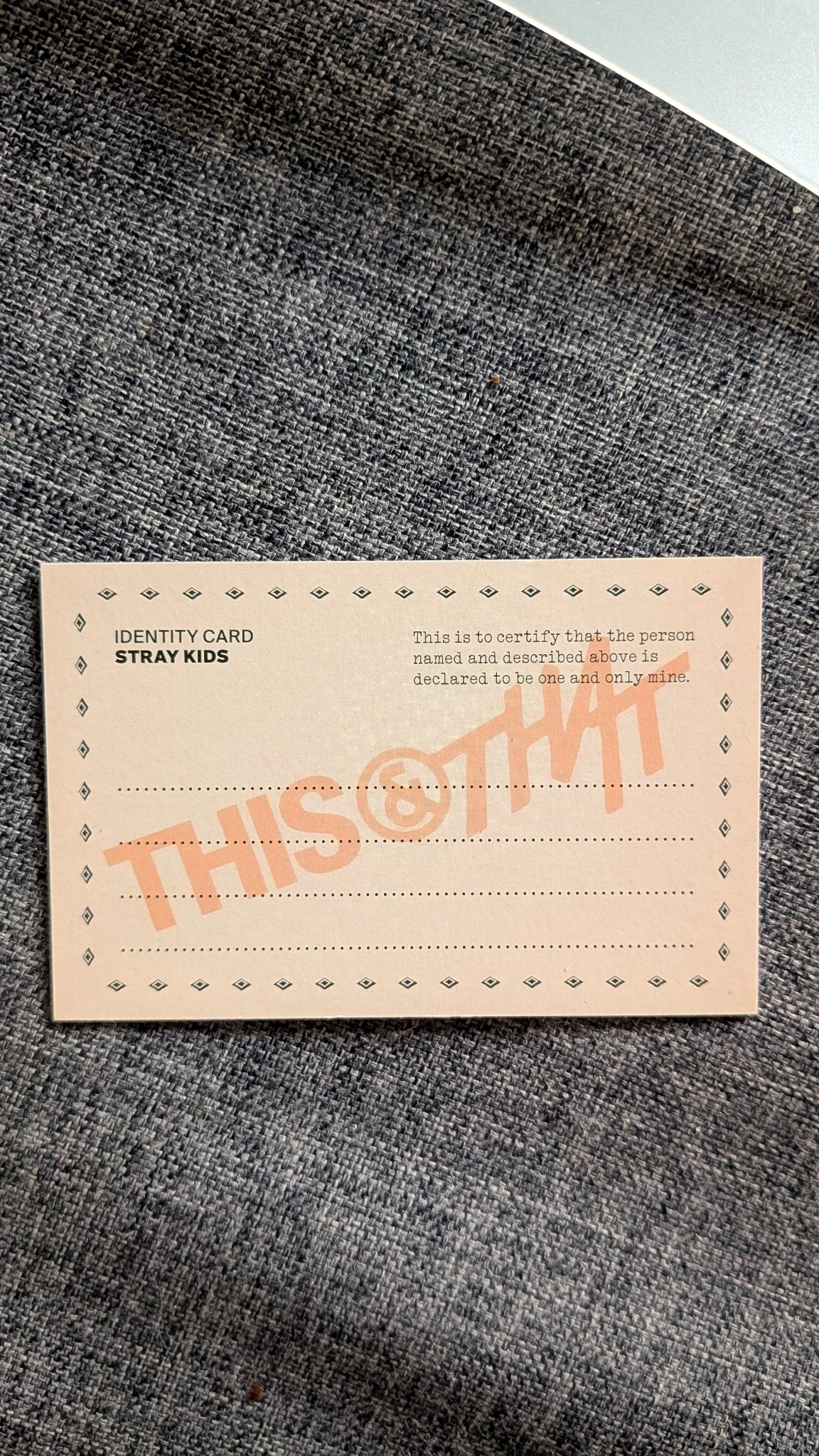 Stray Kids Lee Know Stray Kids - Lee Know - This & That Album album photocard id card that version listing photo 2