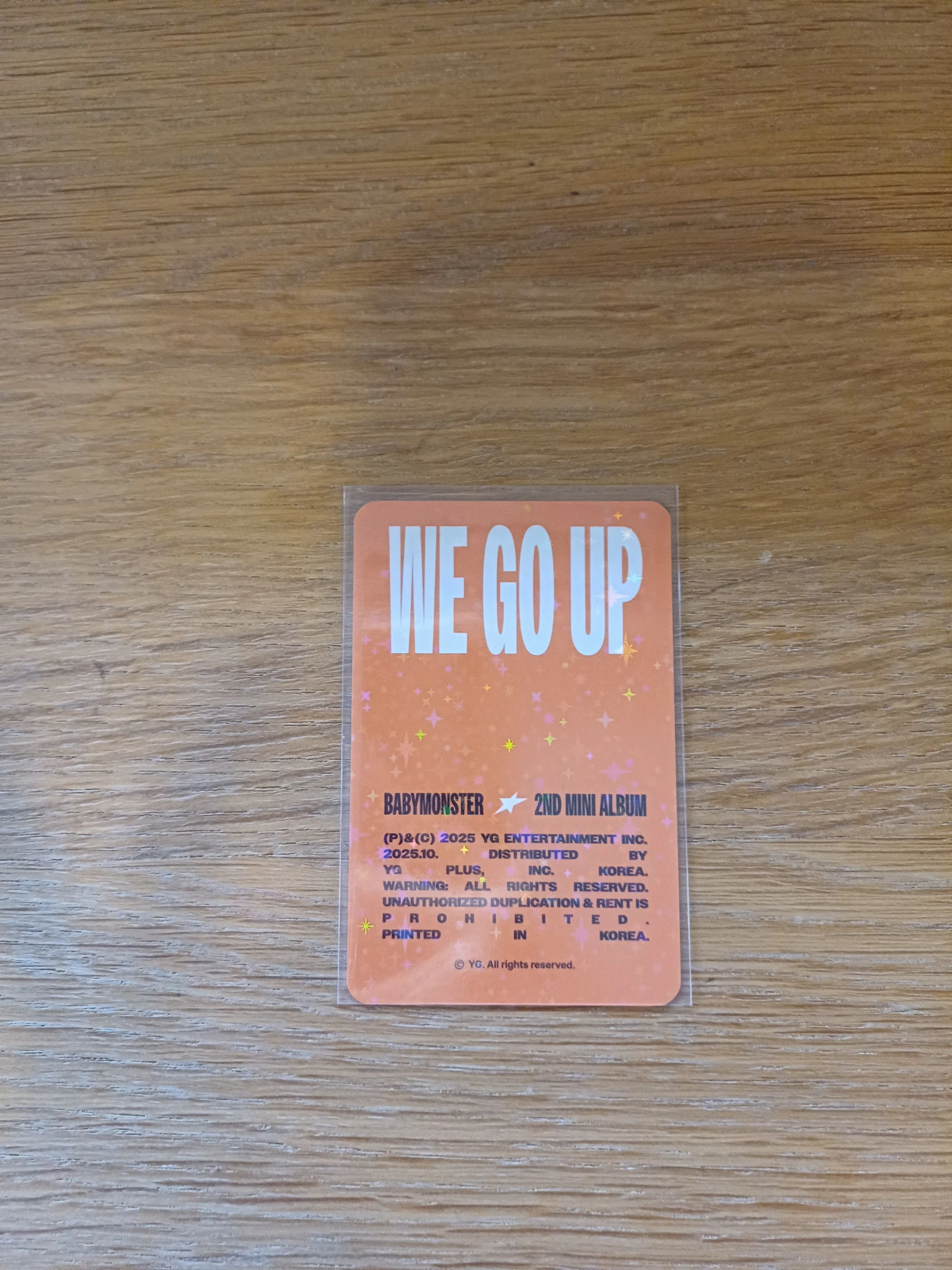 BABYMONSTER Pharita BABYMONSTER - Pharita - WE GO UP Album trading card holographic (hologram) listing photo 2
