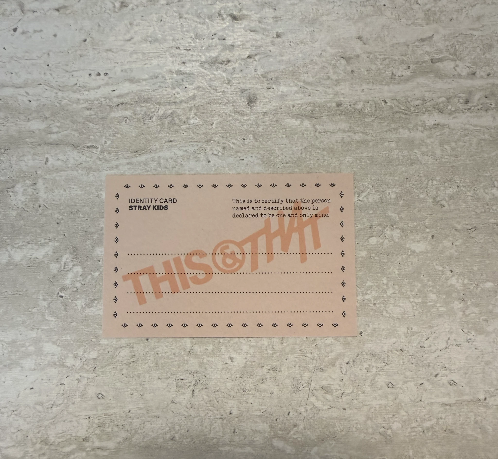 Stray Kids Hyunjin Stray Kids - Hyunjin - This & That Album id card that version album photocard listing photo 2