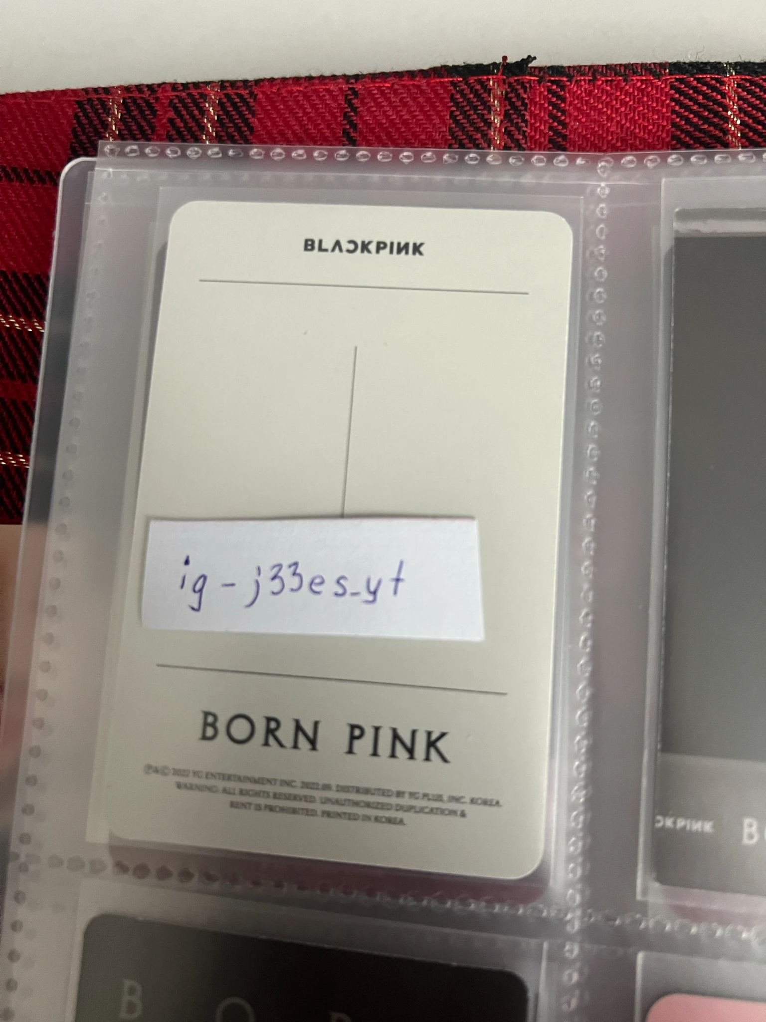BLACKPINK Jennie BLACKPINK-Jennie-Album-BORN PINK listing photo 2