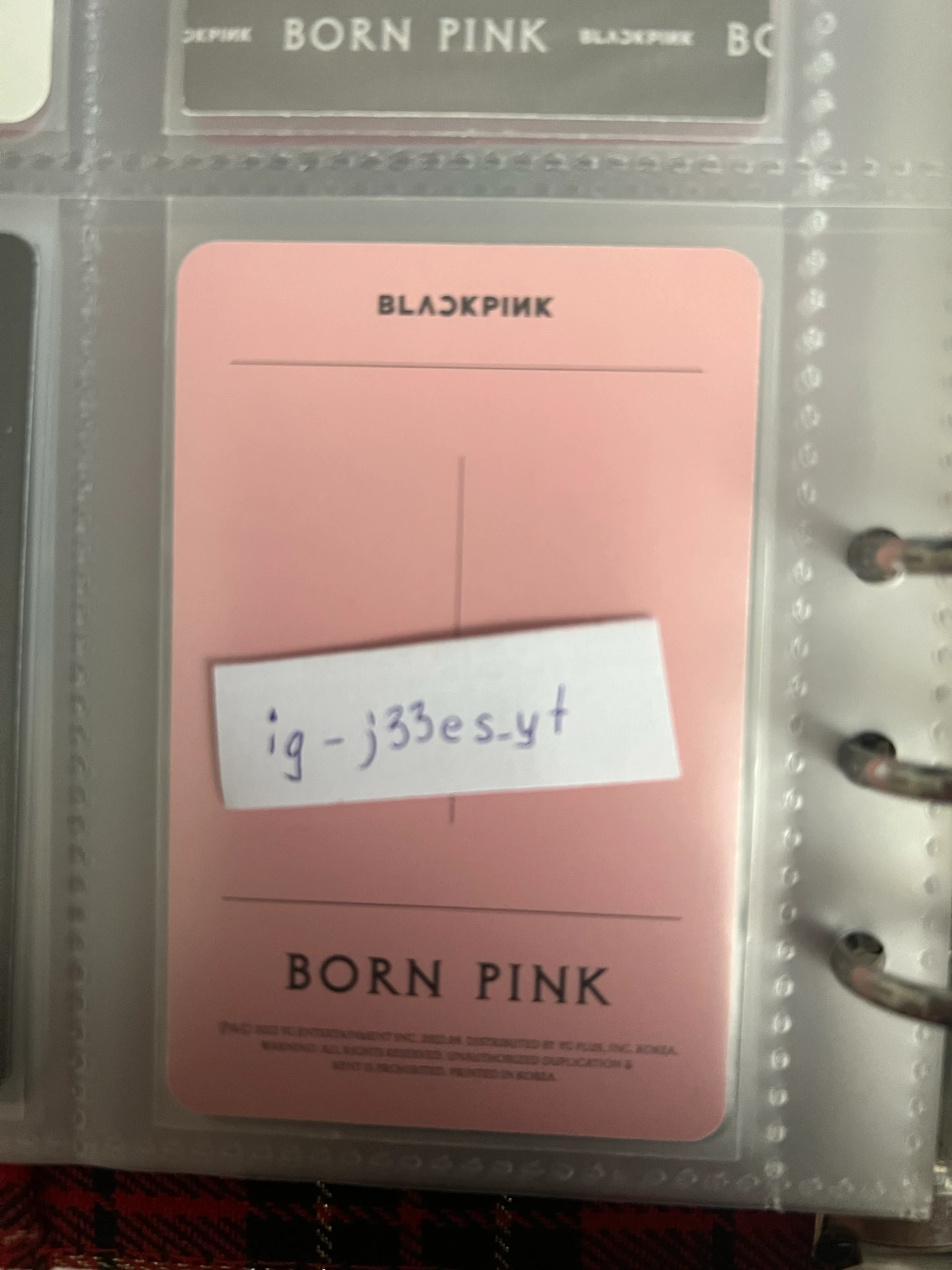 BLACKPINK Jennie BLACKPINK-Jennie-Album-BORN PINK listing photo 2