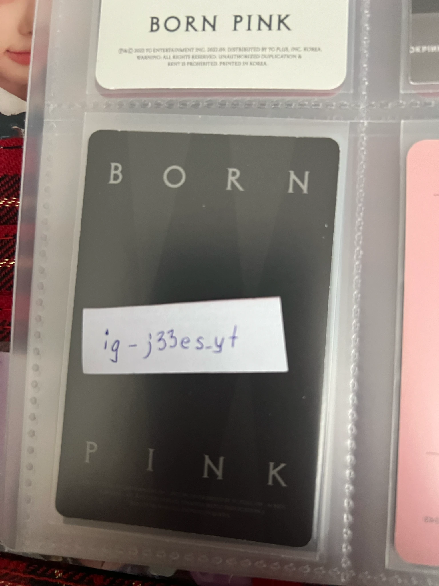 BLACKPINK Jennie BLACKPINK-Jennie-Album-BORN PINK listing photo 2