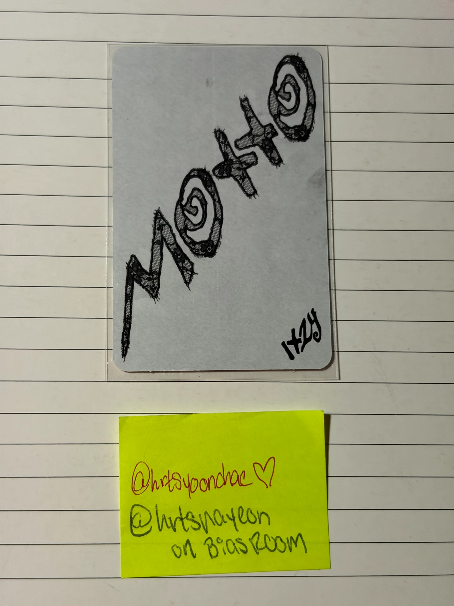 ITZY Yuna ITZY - Yuna - Motto Album B version album photocard listing photo 2