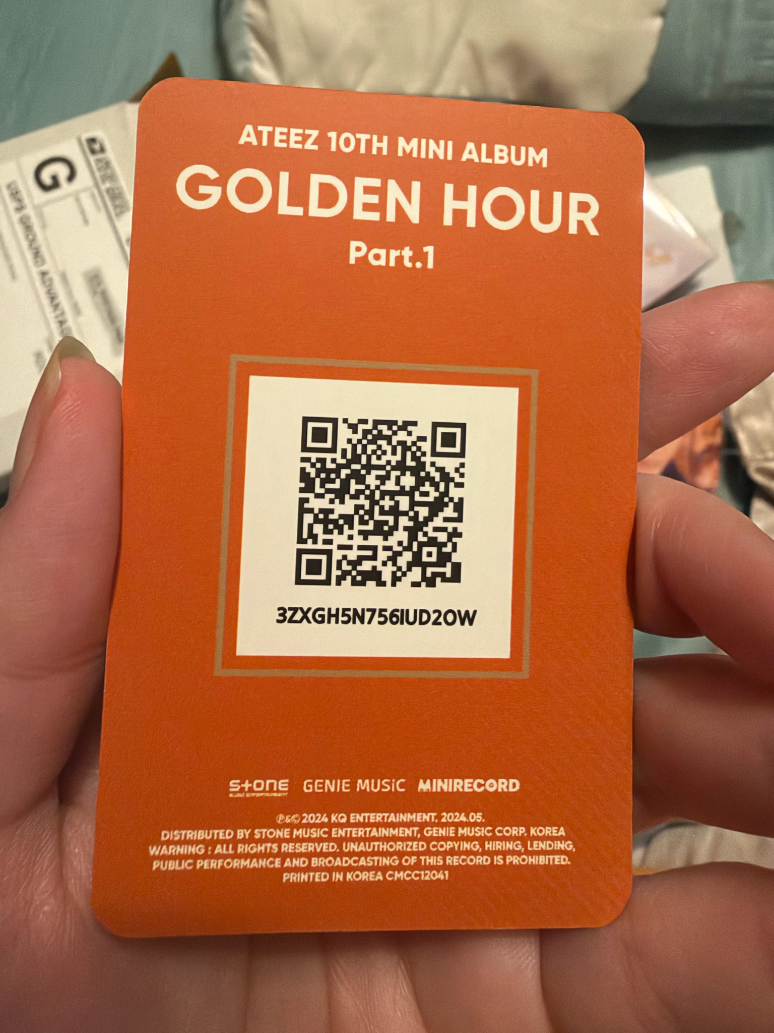 ATEEZ Yeosang ATEEZ - Yeosang - Golden Hour : Part.1 Album poca album qr card listing photo 2