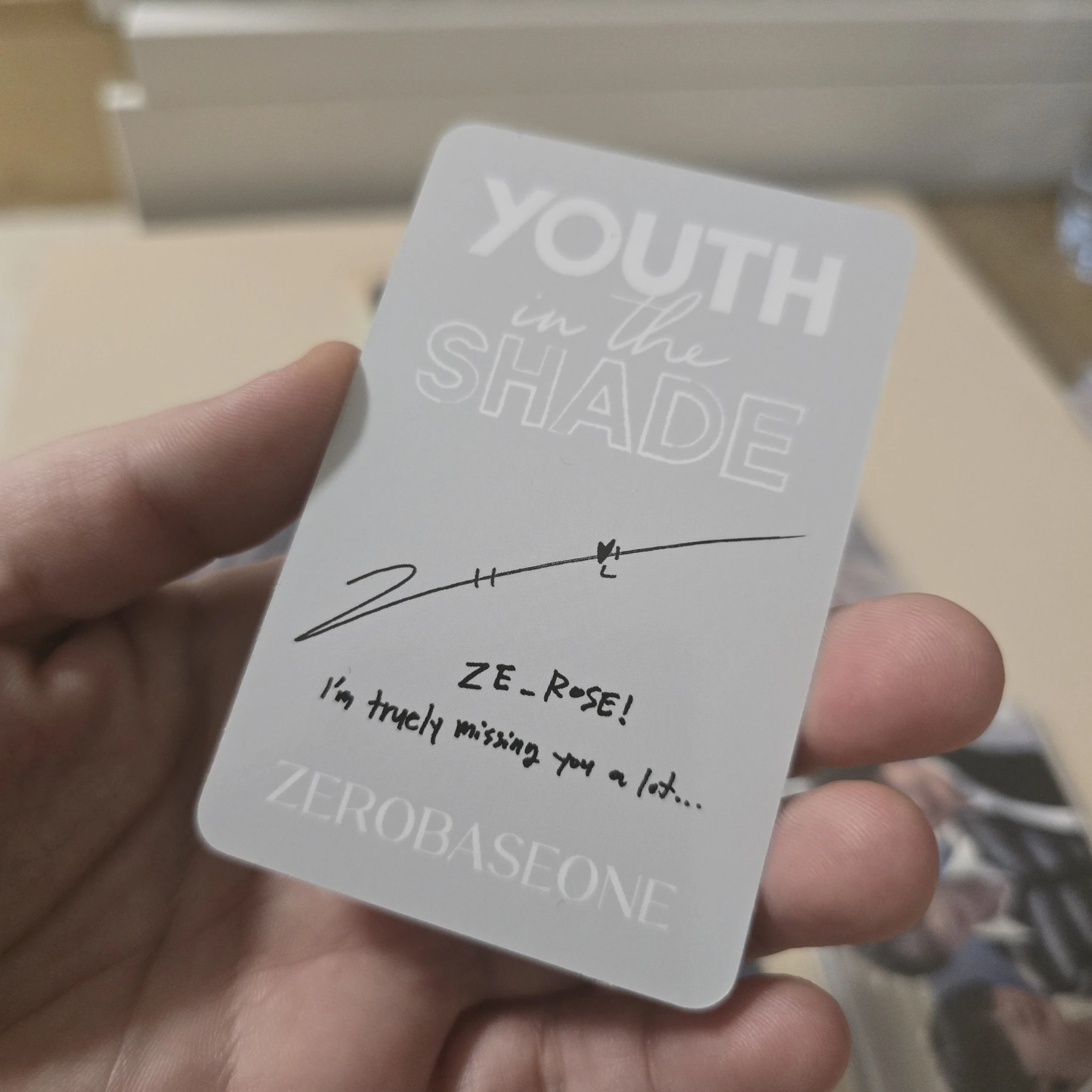 ZEROBASEONE Gyuvin ZEROBASEONE - Gyuvin - Youth in the Shade Album album photocard A version shade version listing photo 2