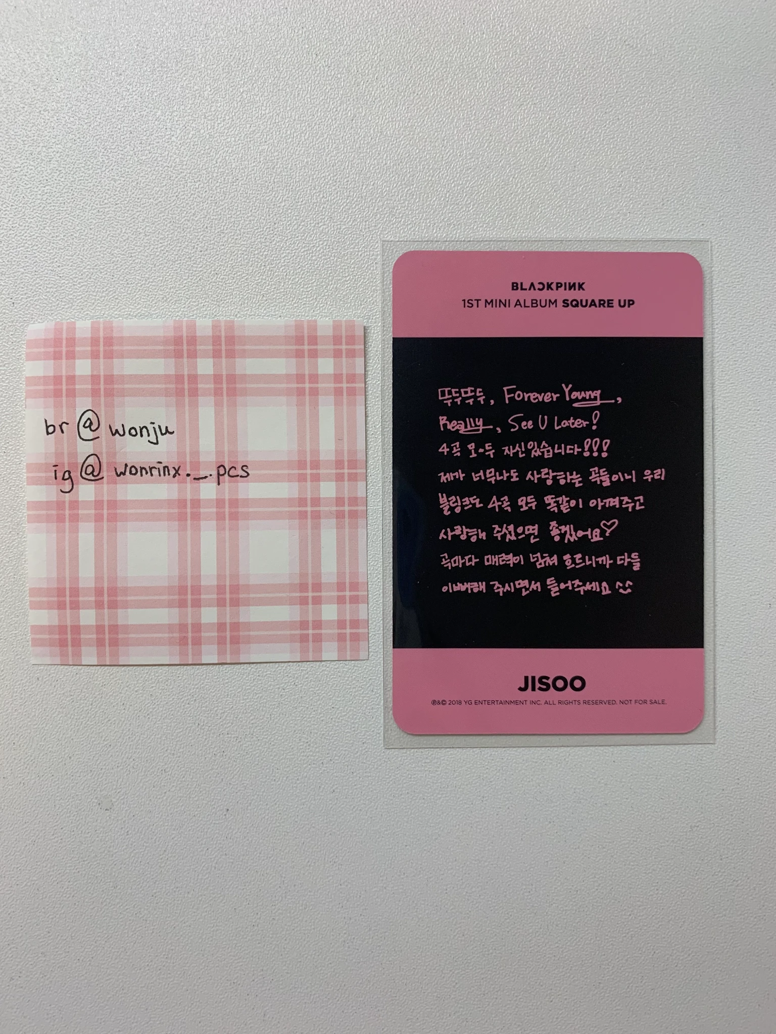 BLACKPINK Jisoo BLACKPINK-Jisoo-Album-Square Up listing photo 2