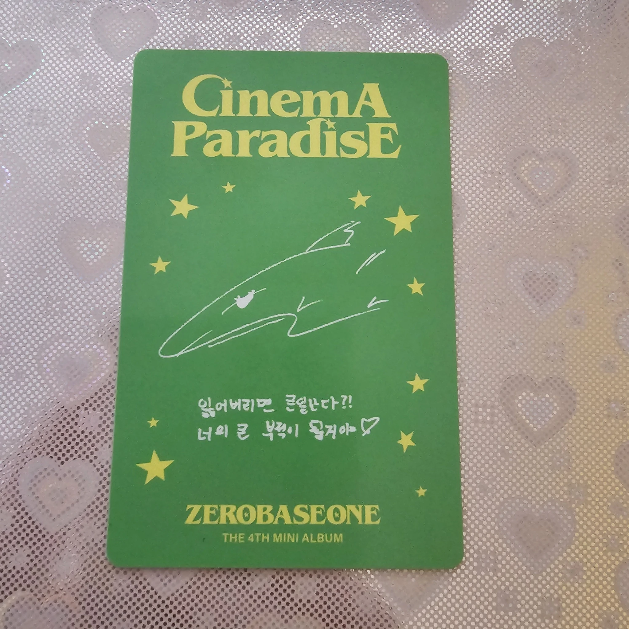 ZEROBASEONE Taerae ZEROBASEONE - Taerae - Cinema Paradise Album album photocard romantic version listing photo 2