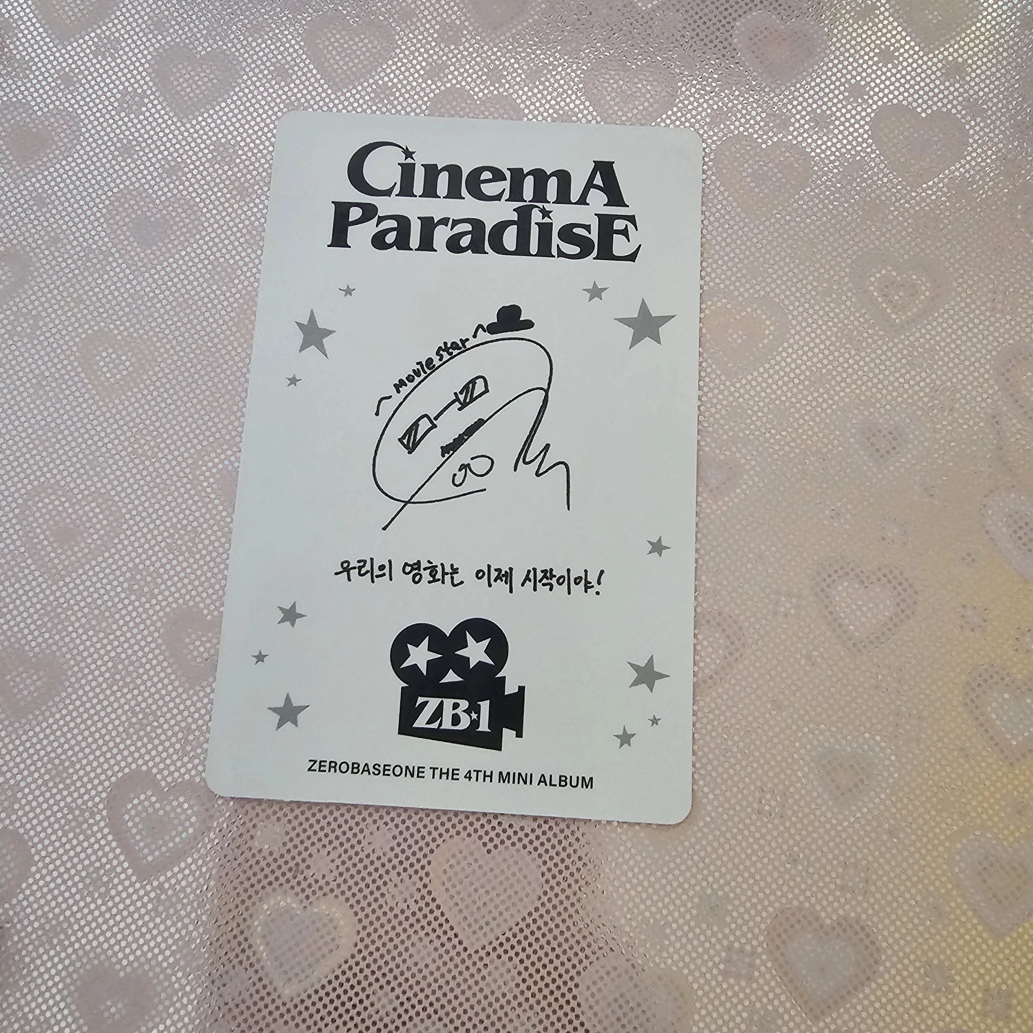 ZEROBASEONE Gunwook ZEROBASEONE - Gunwook - Cinema Paradise Album album photocard digipack version A version listing photo 2